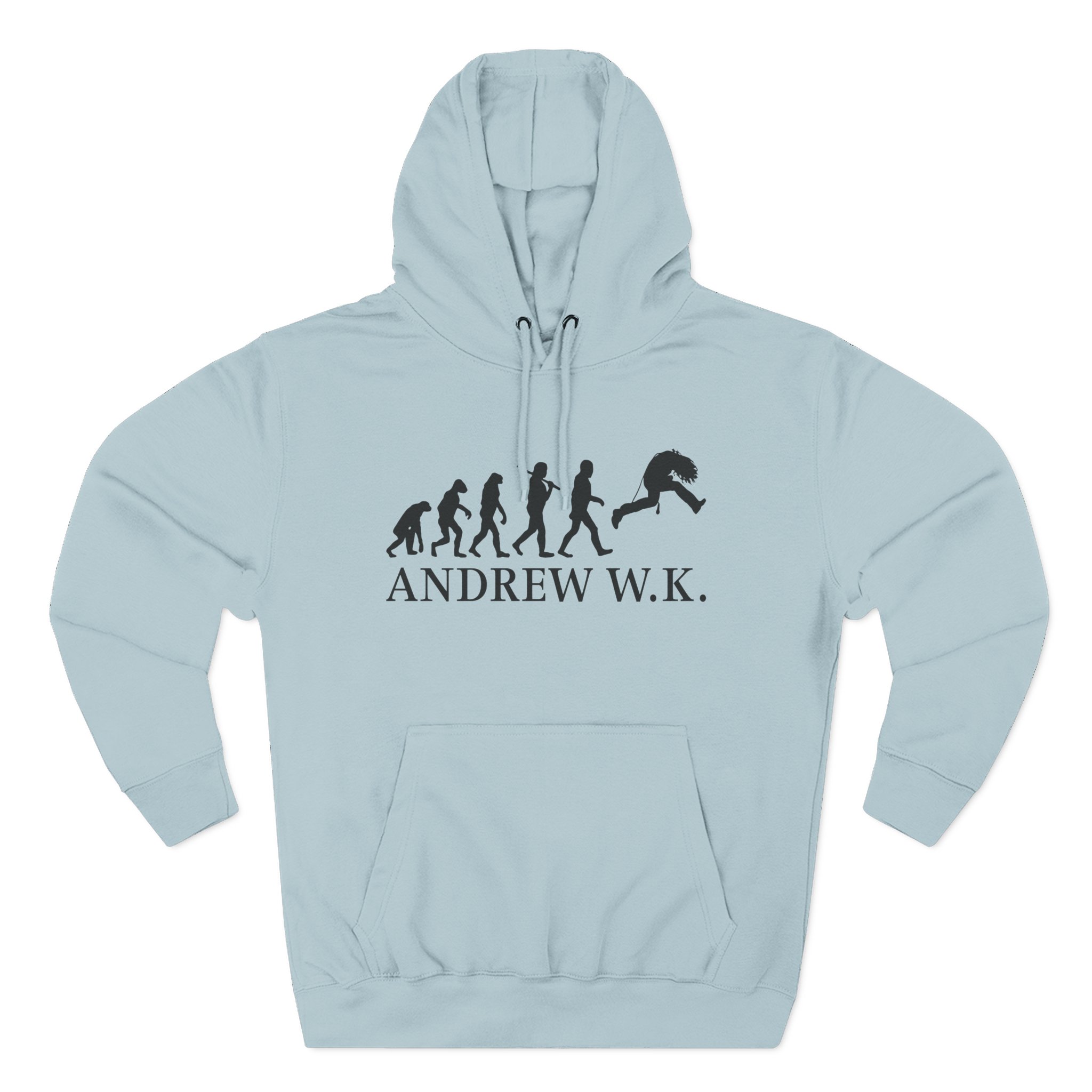 Andrew Wk Evolution of Partying Three-Panel Fleece Hoodie