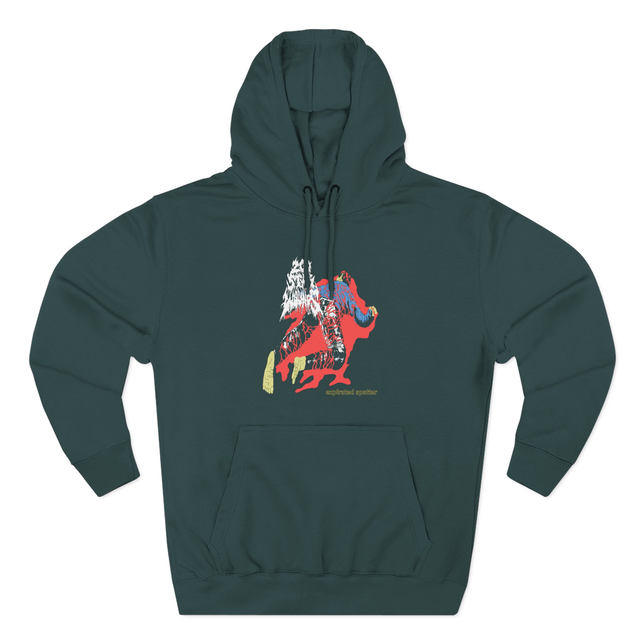 200 Stab Wounds Expirated Spatter Three-Panel Fleece Hoodie