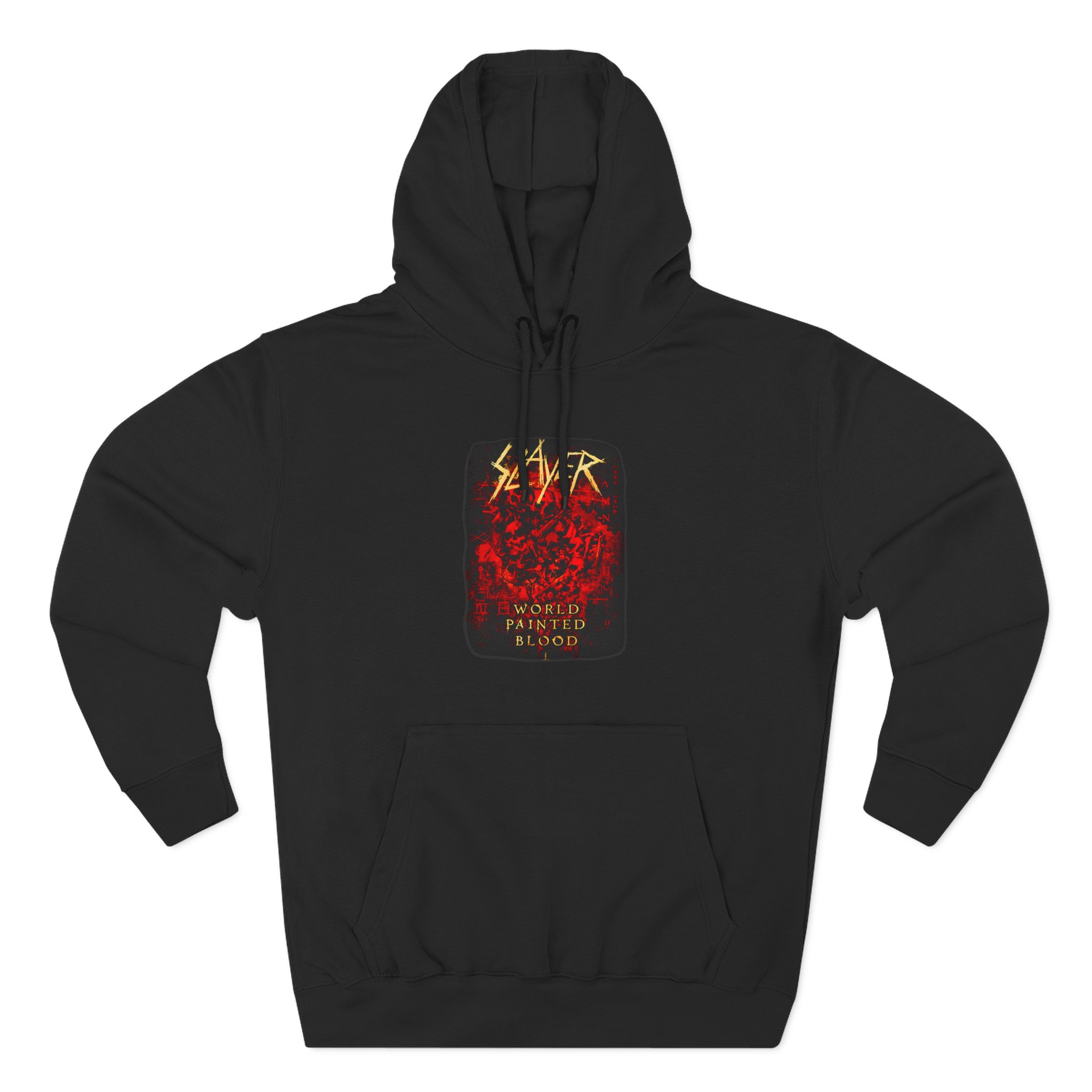 Slayer World Painted Blood Skulls Three-Panel Fleece Hoodie
