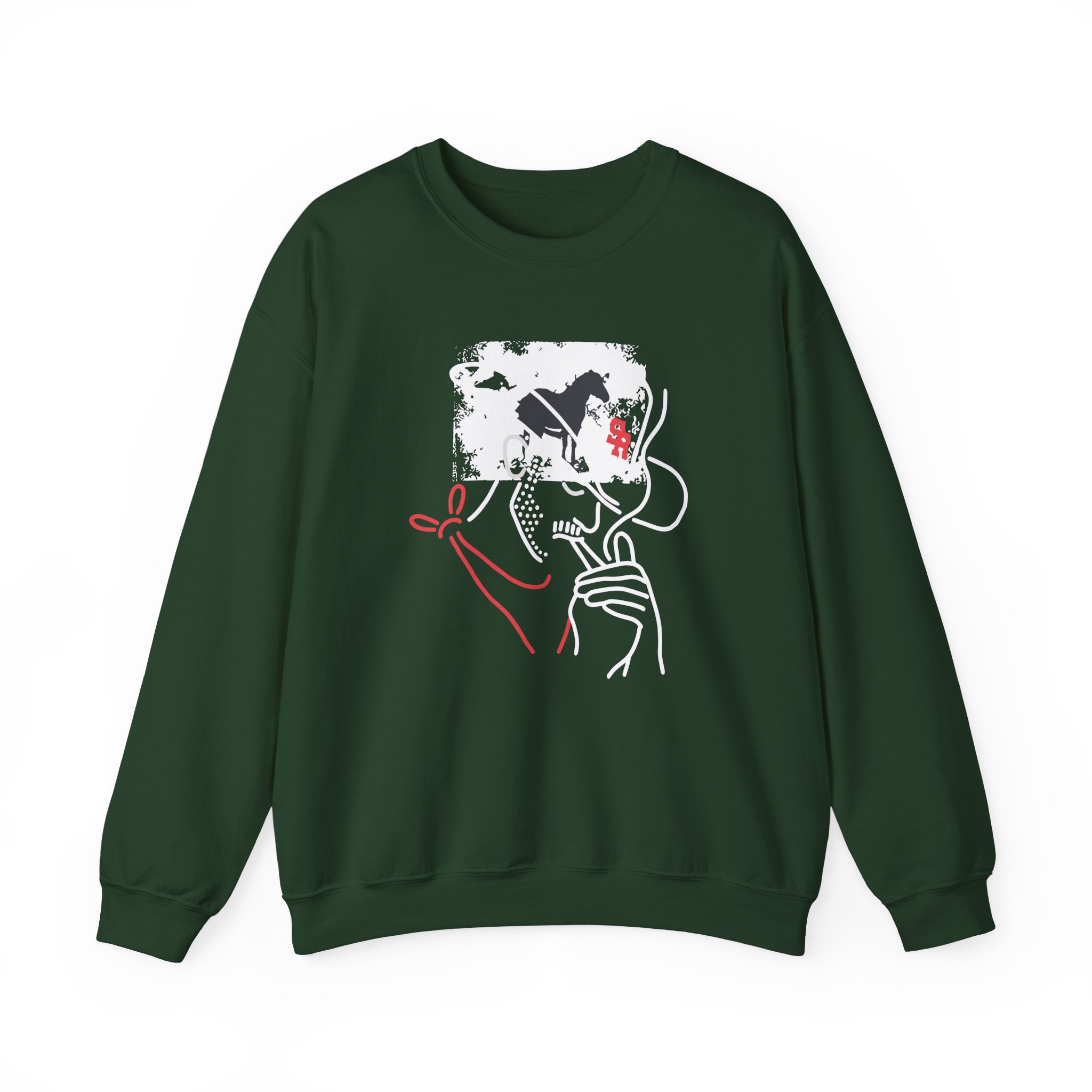 Mike Stud Smoking Cowboy Unisex Heavy Blendâ„¢ Crewneck Sweatshirt