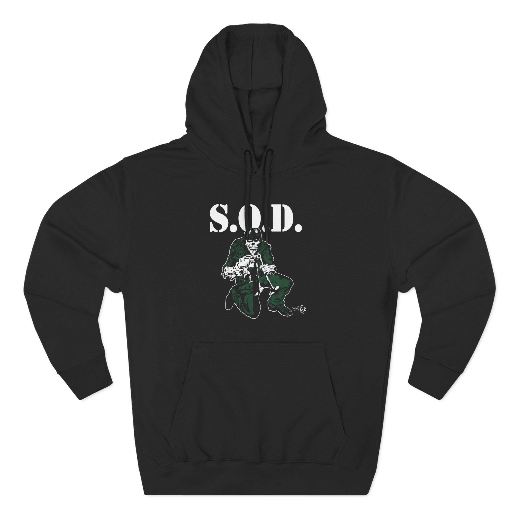 Stormtroopers of Death S.o.d. Schism Tour "85" Speak English or Die Three-Panel Fleece Hoodie