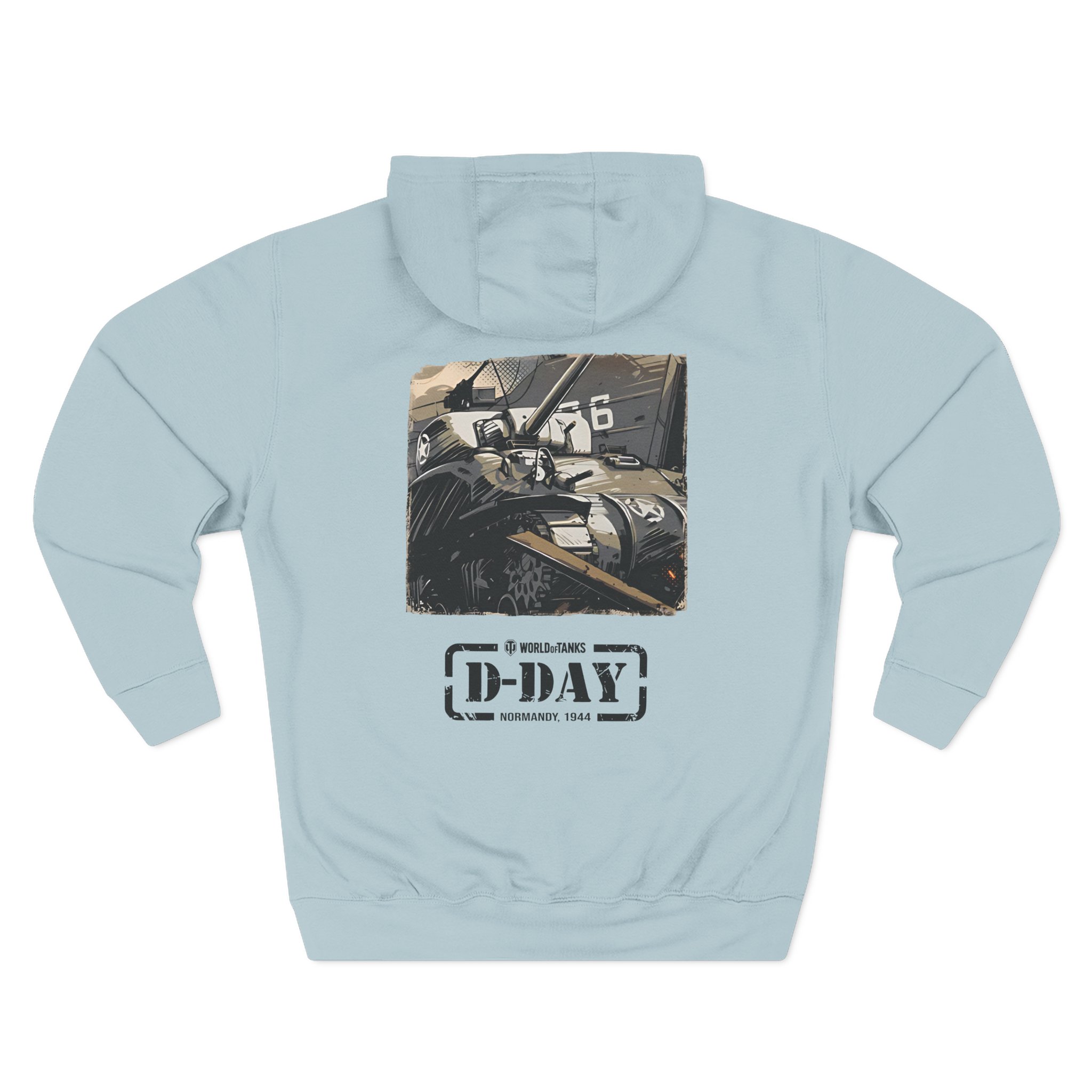 World of Tank Wot D-day Fury Storm Three-Panel Fleece Hoodie