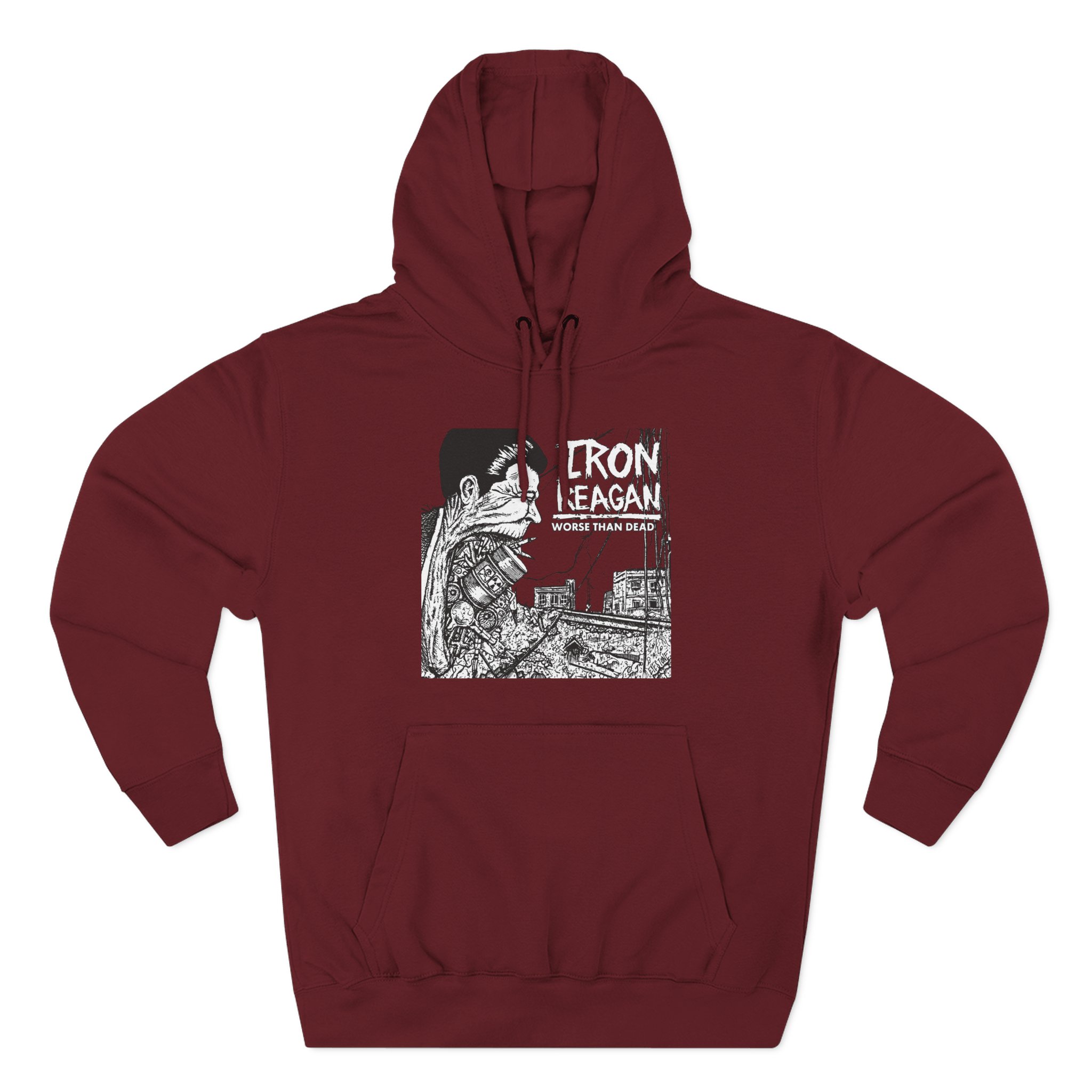 Iron Reagan Worse Than Dead Three-Panel Fleece Hoodie