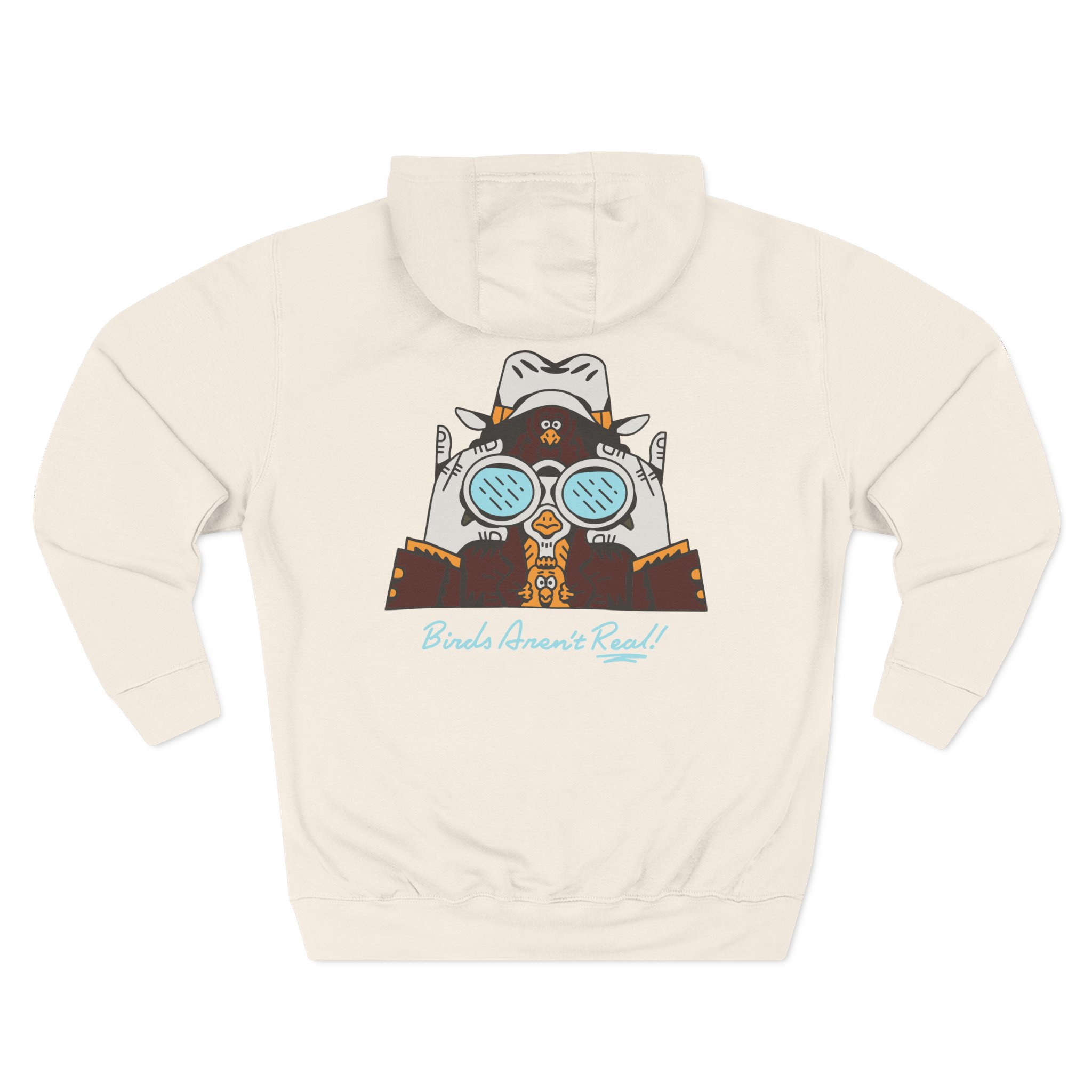 Birds Arent Real Trench Coat Hemp Three-Panel Fleece Hoodie