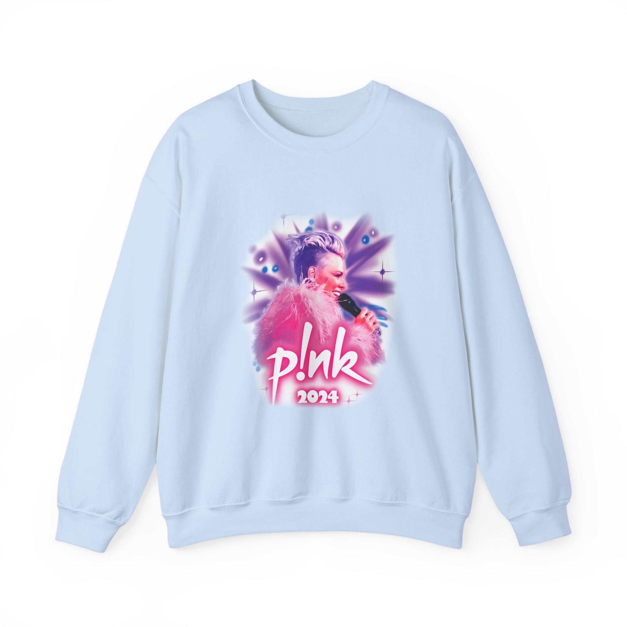 Pink Airbrushed 2024 Unisex Heavy Blendâ„¢ Crewneck Sweatshirt