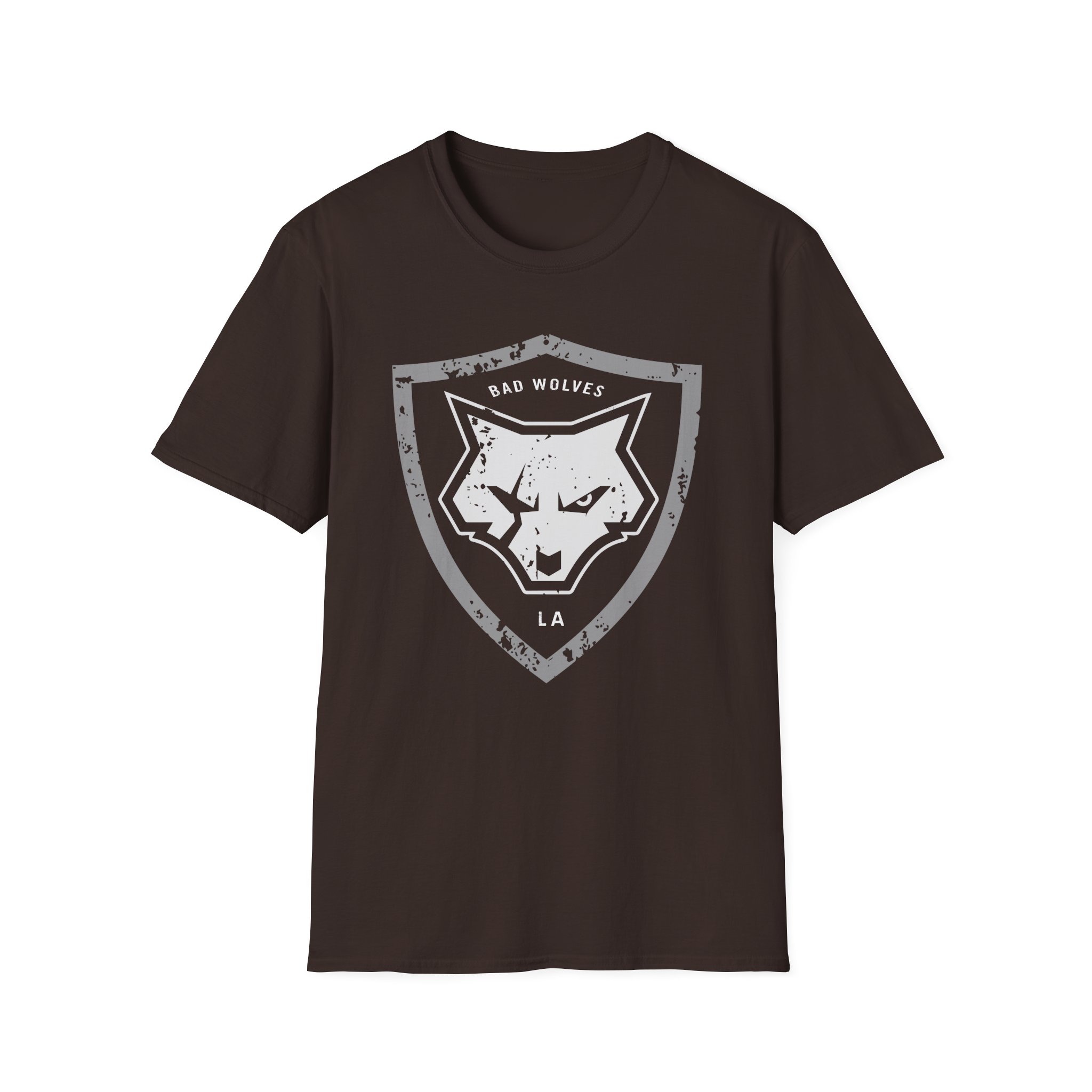 Bad Wolves Distressed Shield Unisex Softstyle T-Shirt