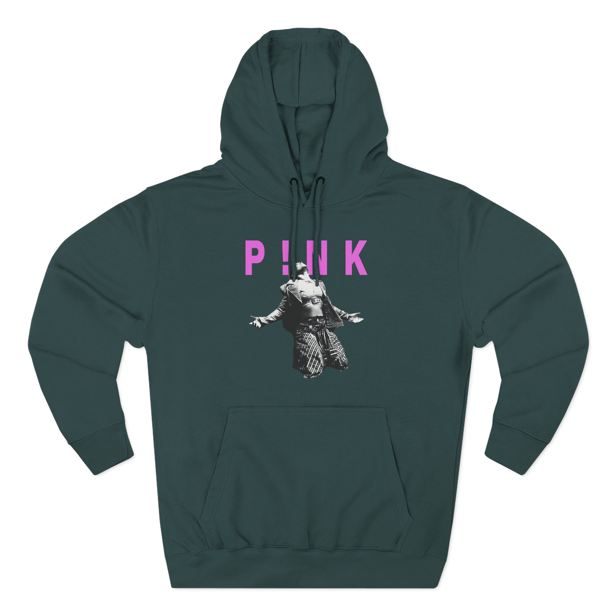 Pink Trustfall Praise Three-Panel Fleece Hoodie