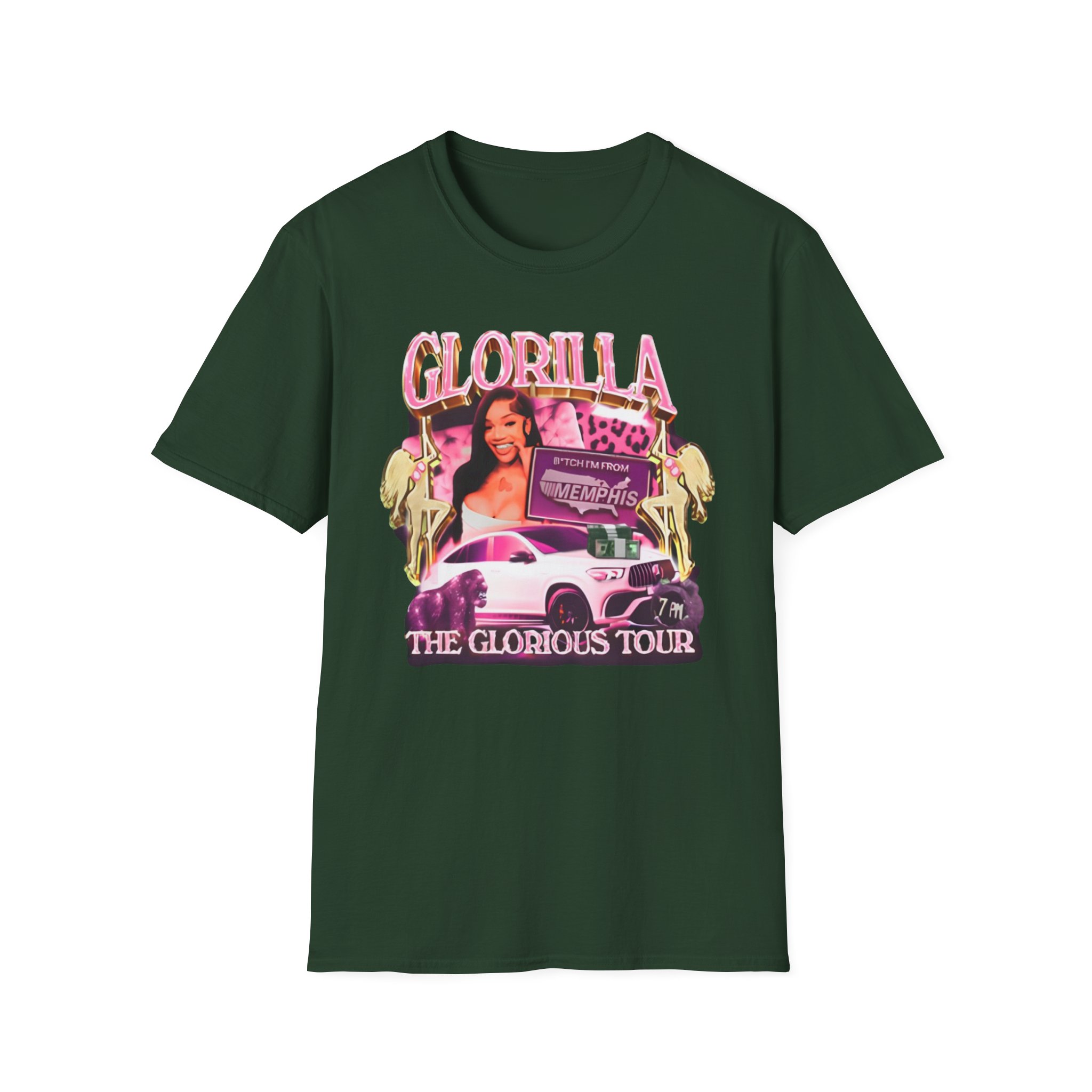 Glorilla Glorious Tour From Memphis Unisex Softstyle T-Shirt