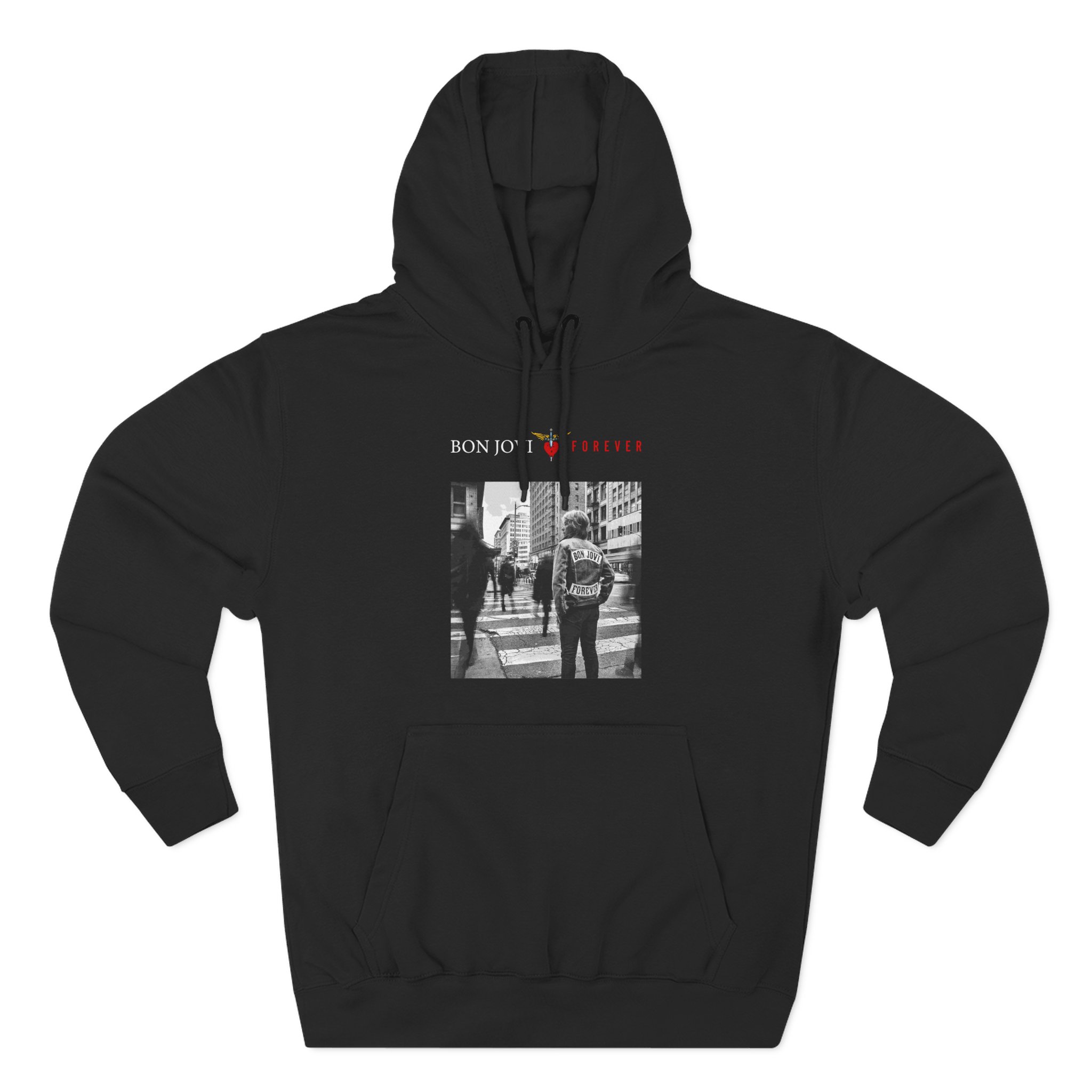 Bon Jovi Album Cover Three-Panel Fleece Hoodie