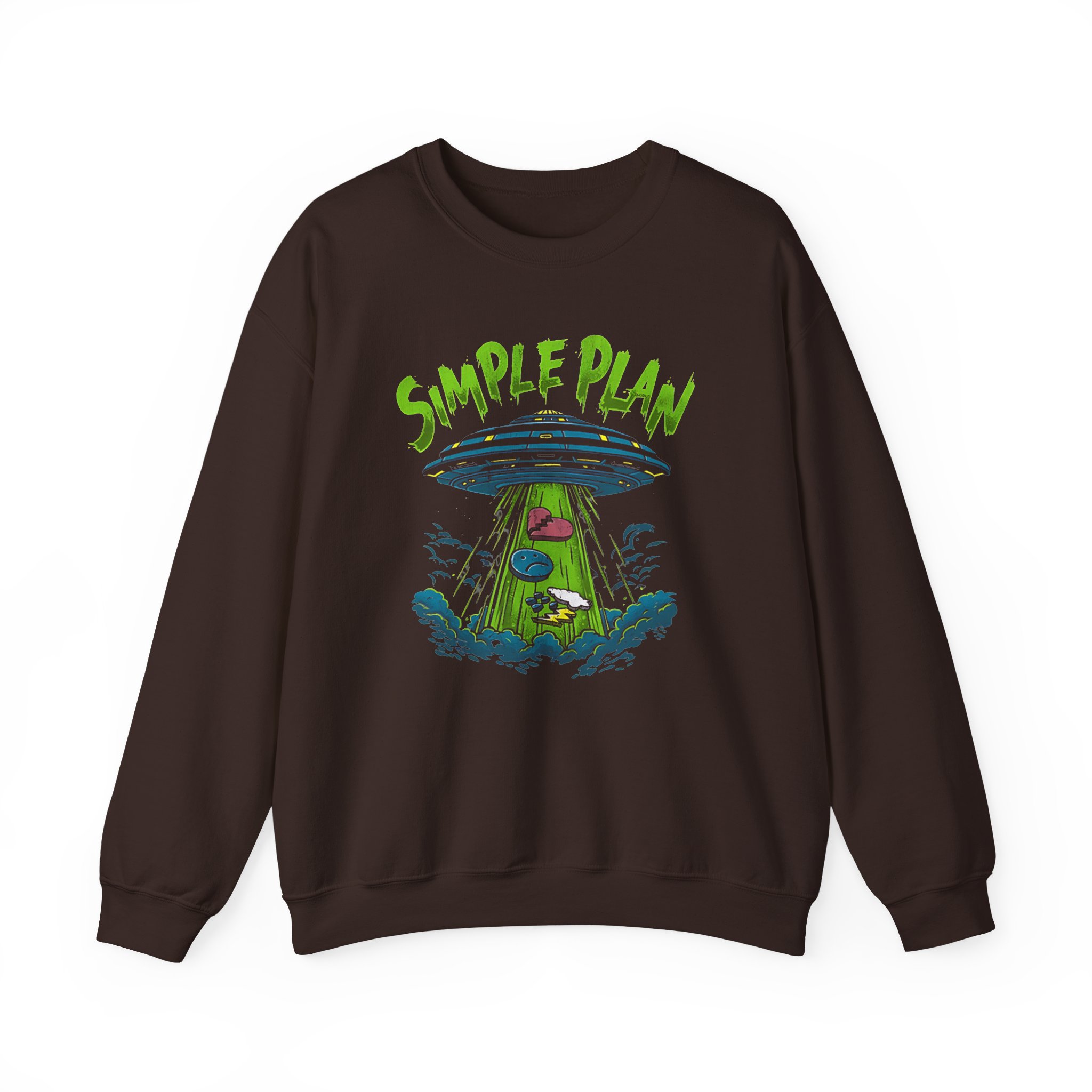 Simple Plan Alien Ufo Unisex Heavy Blendâ„¢ Crewneck Sweatshirt