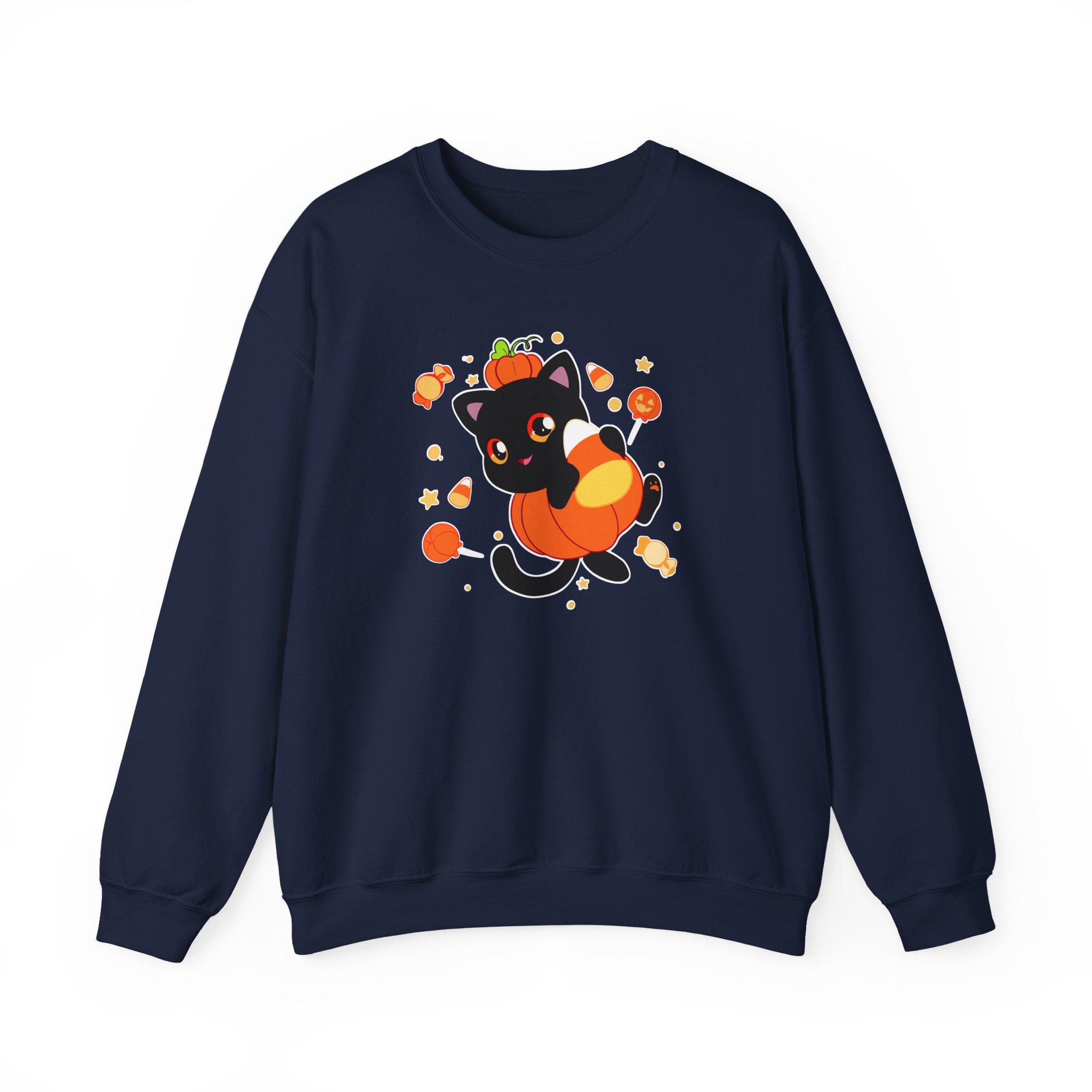 Aphmau Pumpkin Cat Unisex Heavy Blendâ„¢ Crewneck Sweatshirt