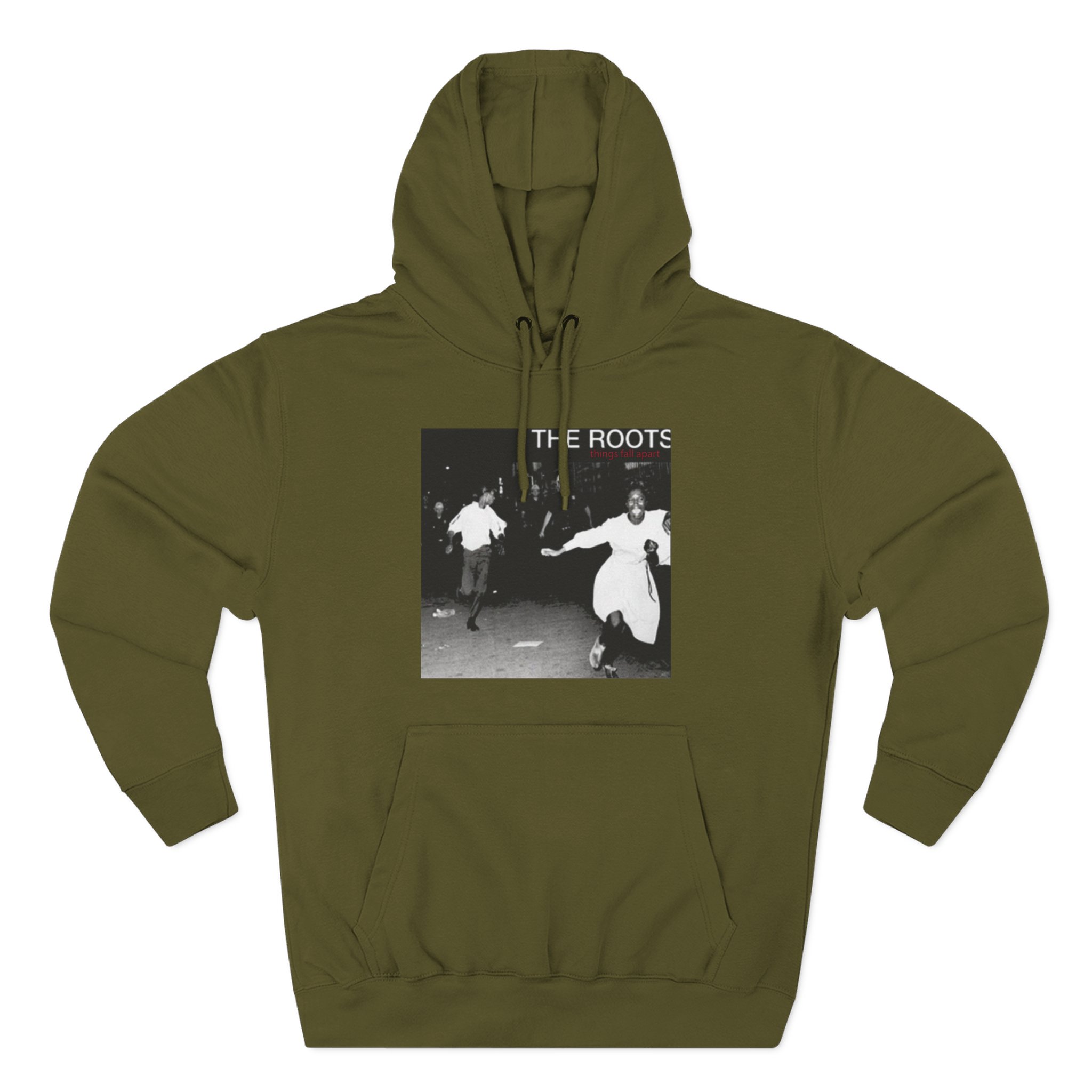 The Roots Things Fall Apart Album Cover Three-Panel Fleece Hoodie