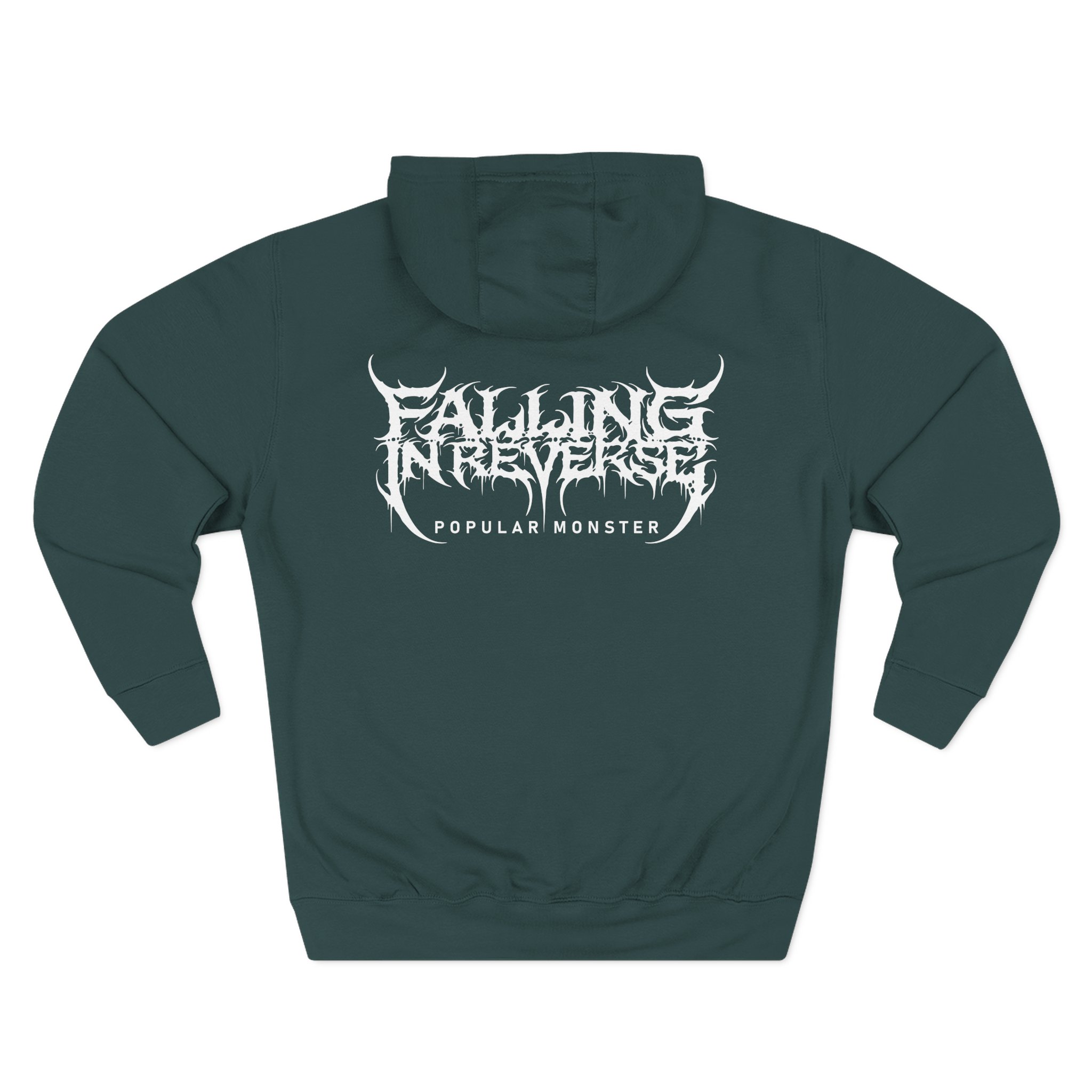 Falling in Reverse Popular Monster Cover and Back Logo Three-Panel Fleece Hoodie