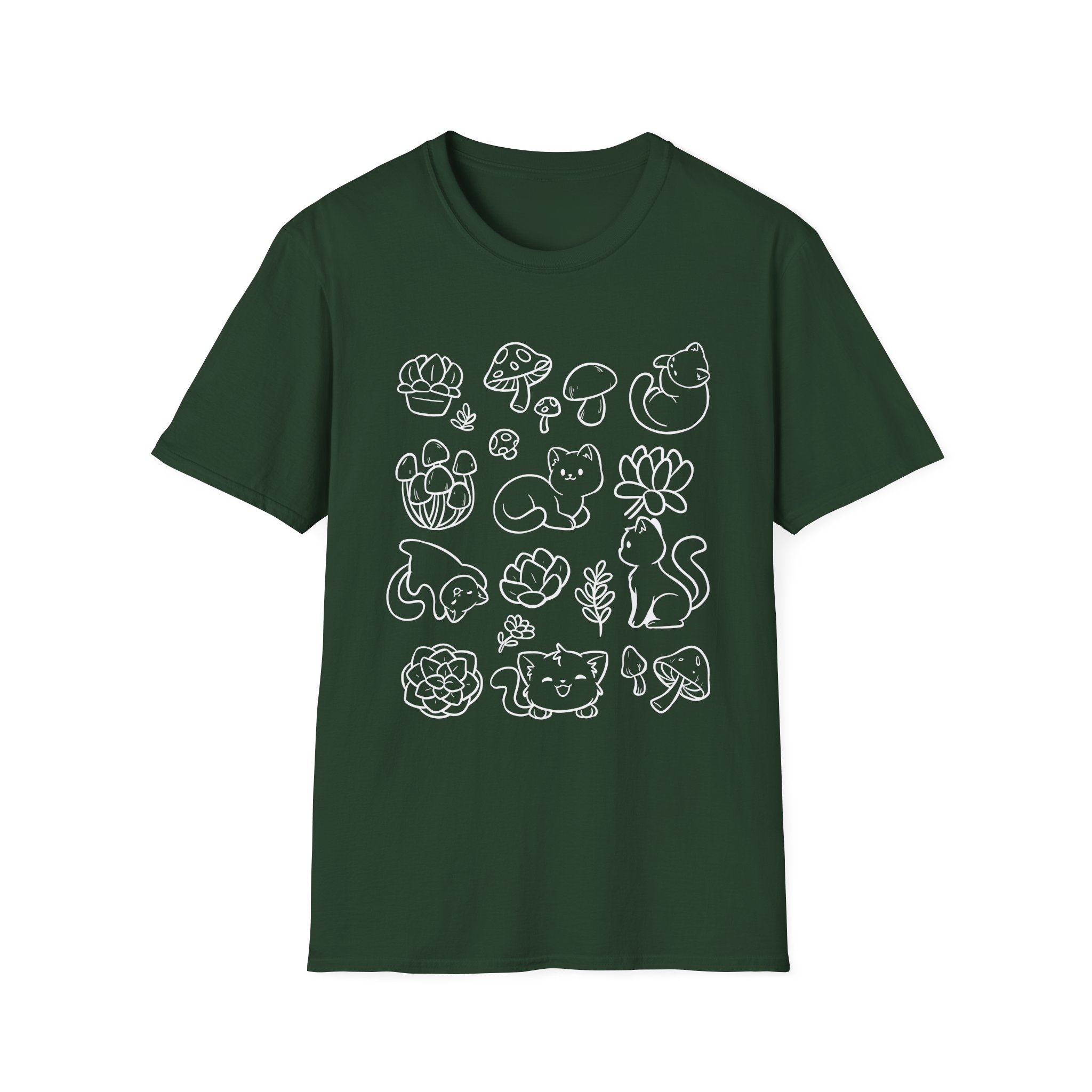 Shubble Plants And Cats Unisex Softstyle T-Shirt