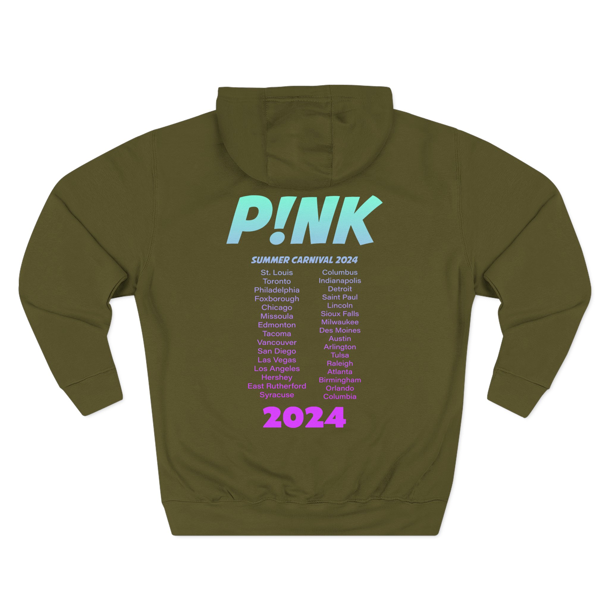 Pink Burst 2024 Tour Three-Panel Fleece Hoodie