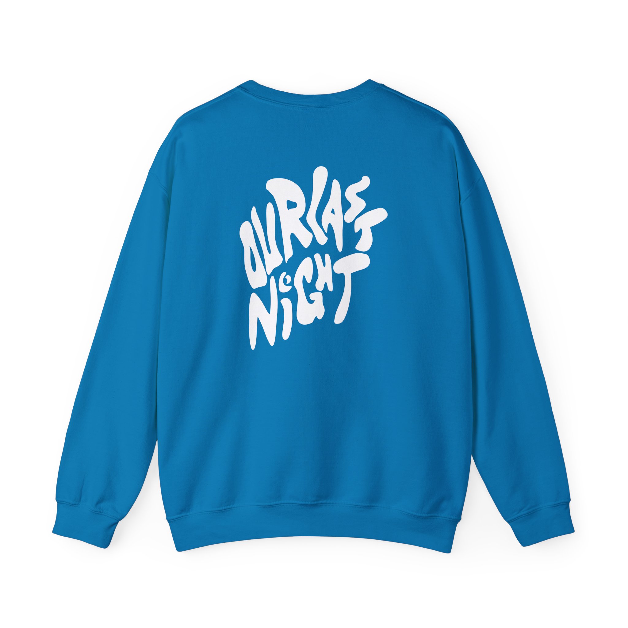 Our Last Night Black Swirl Text Unisex Heavy Blendâ„¢ Crewneck Sweatshirt