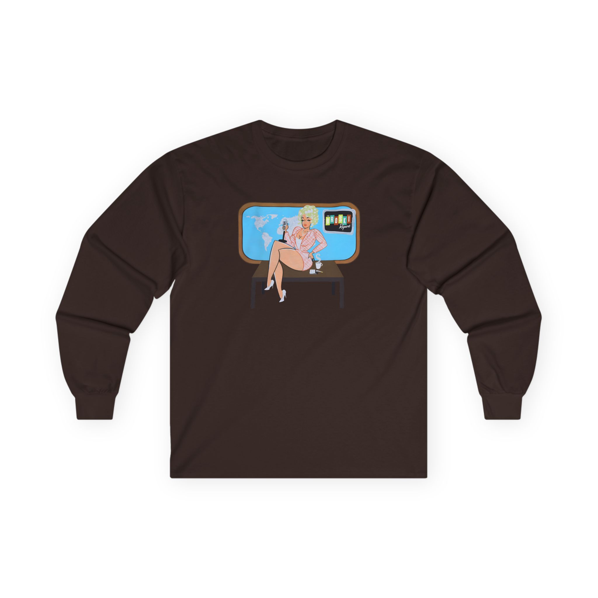 Broski Report Broski News Watching Unisex Ultra Cotton Long Sleeve Tee