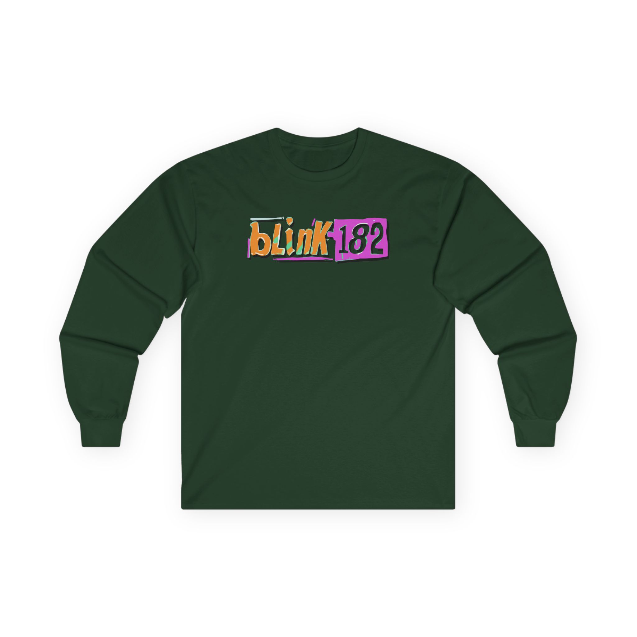 Blink 182 Logo Green Unisex Ultra Cotton Long Sleeve Tee