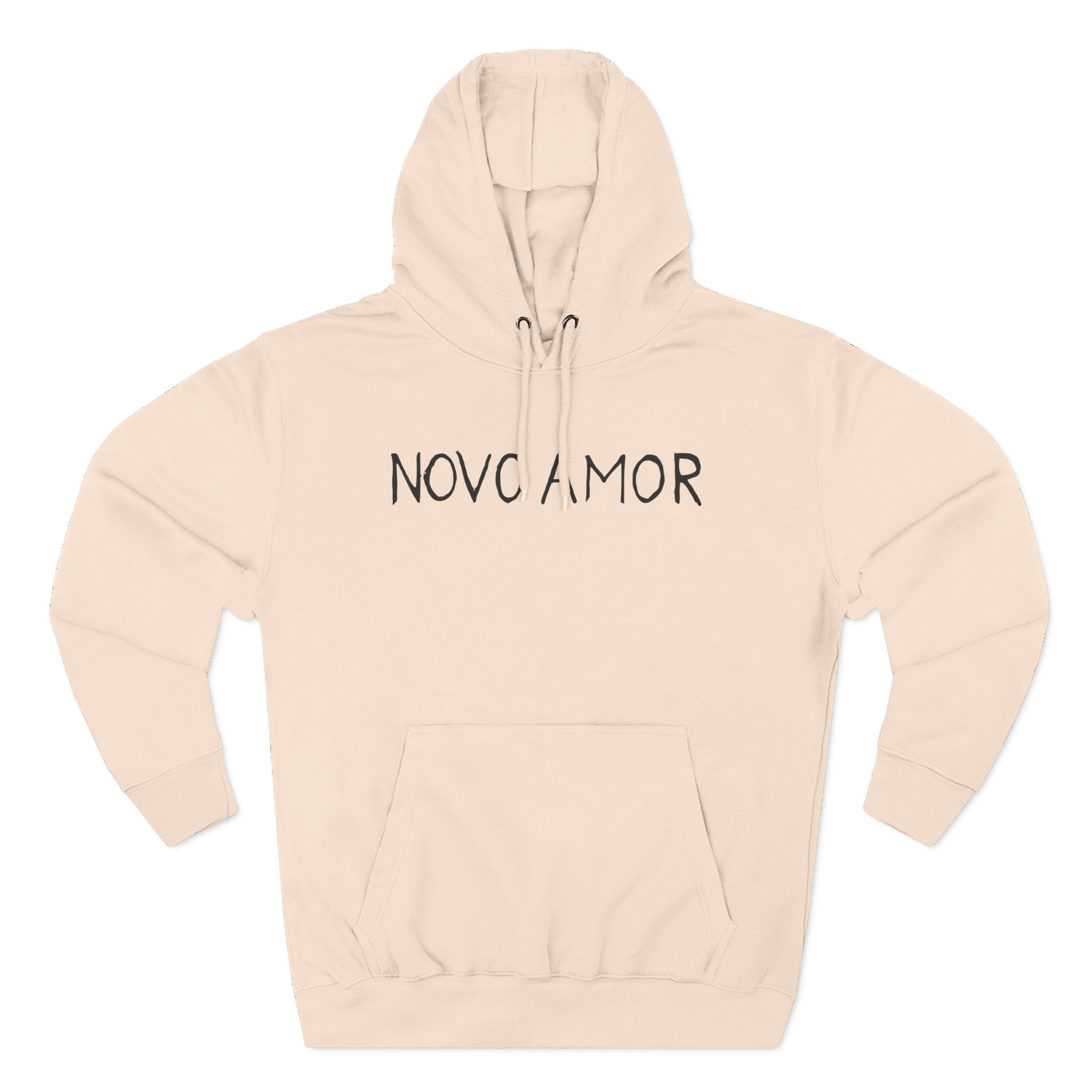 Novo Amor Text Three-Panel Fleece Hoodie