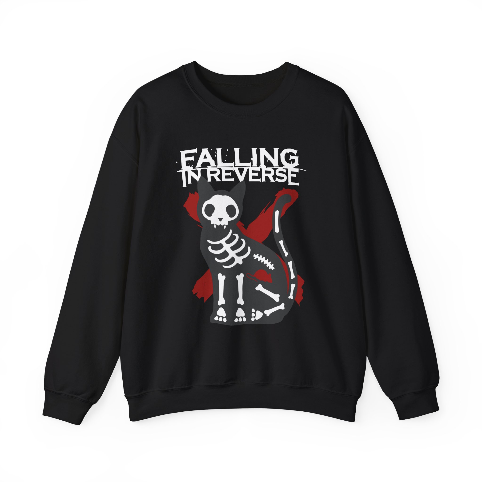 Falling in Reverse X-Ray Cat Unisex Heavy Blendâ„¢ Crewneck Sweatshirt