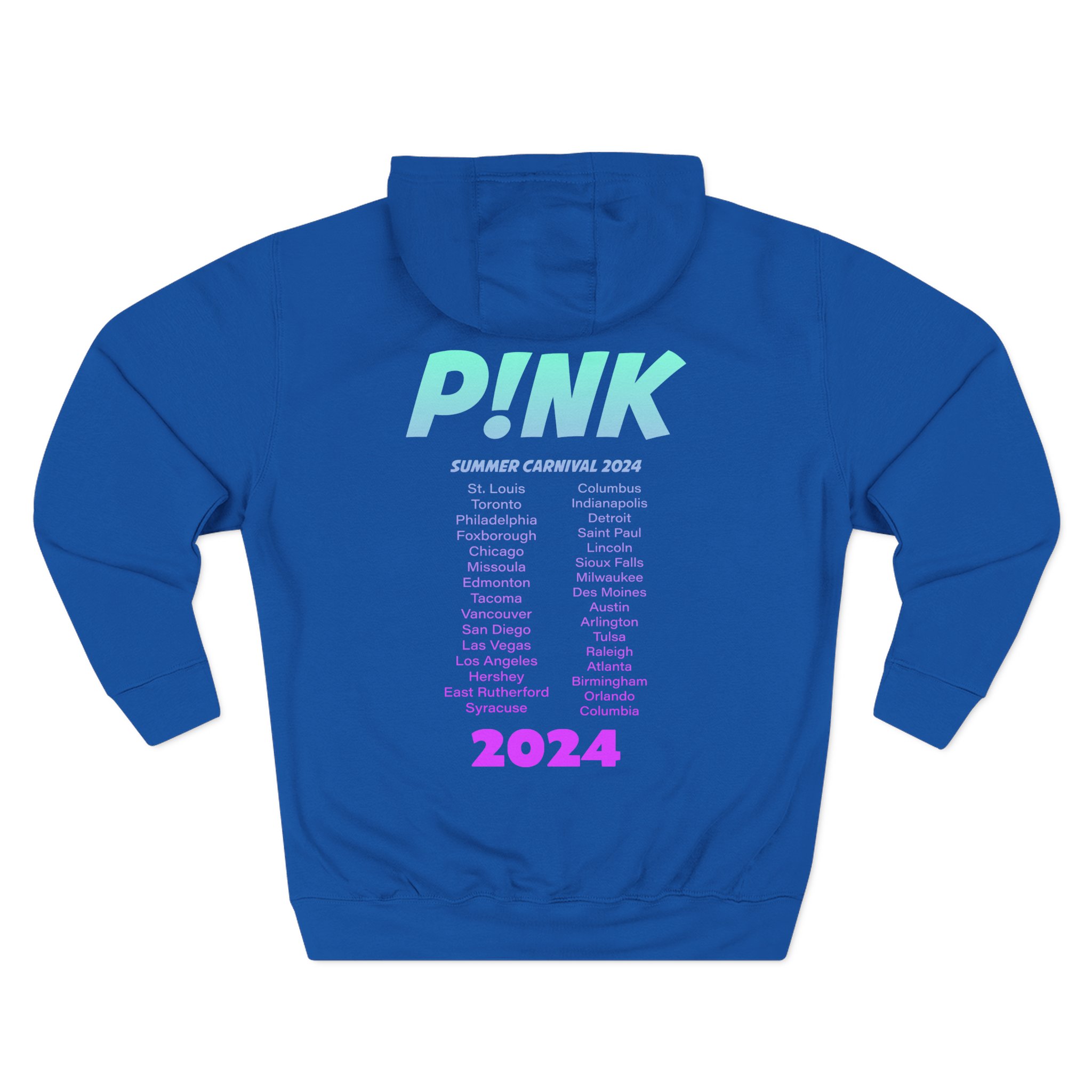 Pink Burst 2024 Tour Three-Panel Fleece Hoodie