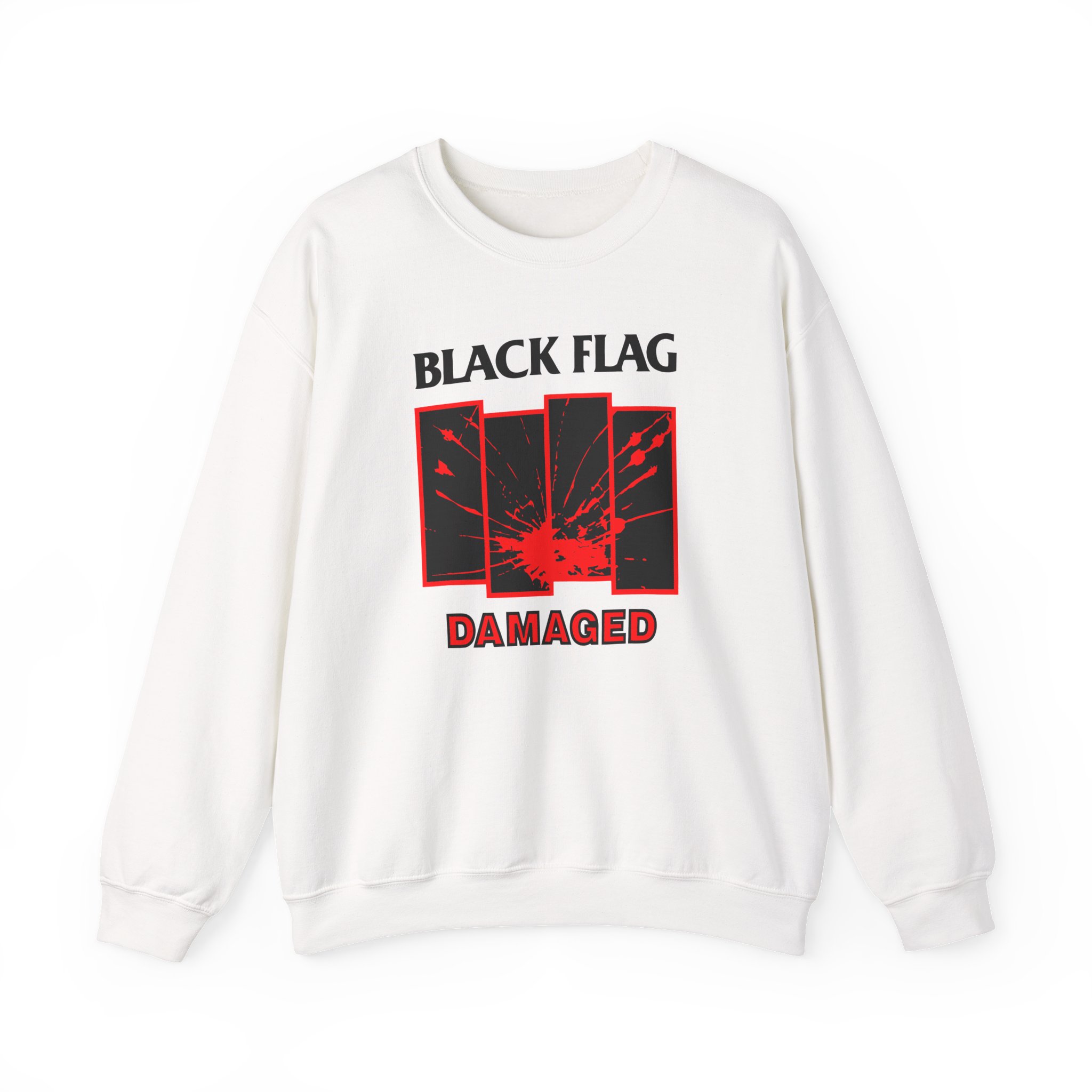 Black Flag Damaged Unisex Heavy Blendâ„¢ Crewneck Sweatshirt