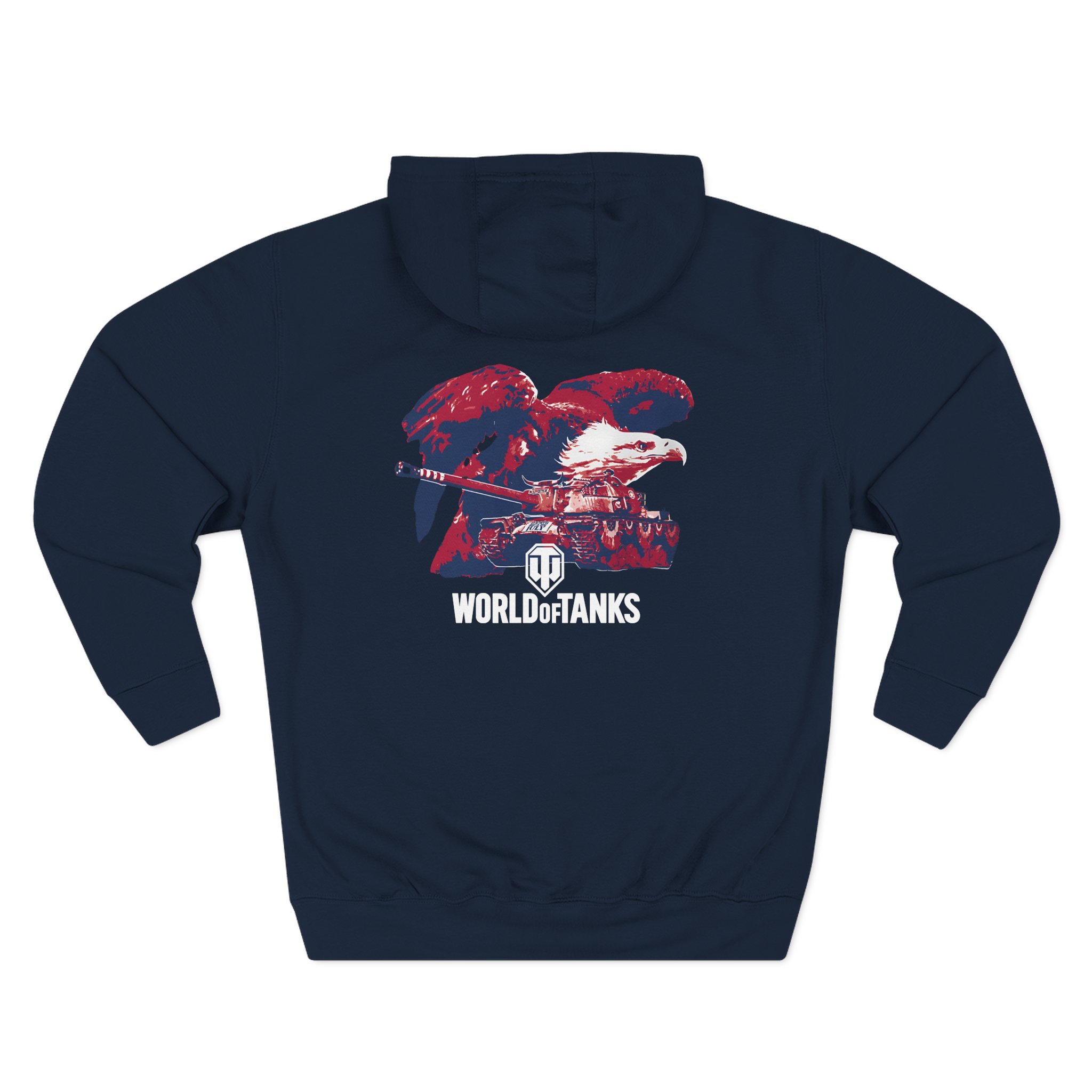 World of Tank Wot July 4th Eagle Three-Panel Fleece Hoodie