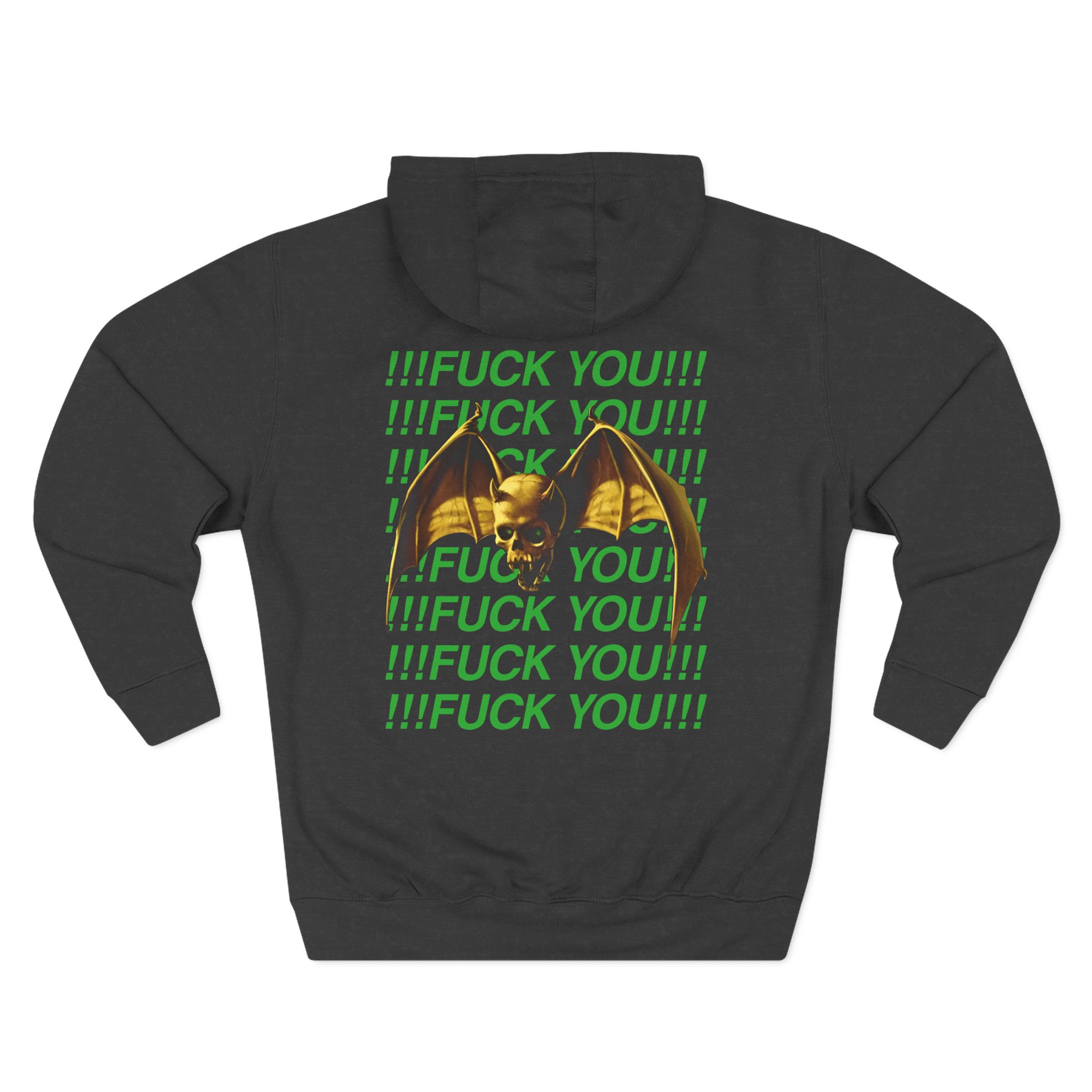 Overkill We Don't Care - Fuck You Three-Panel Fleece Hoodie
