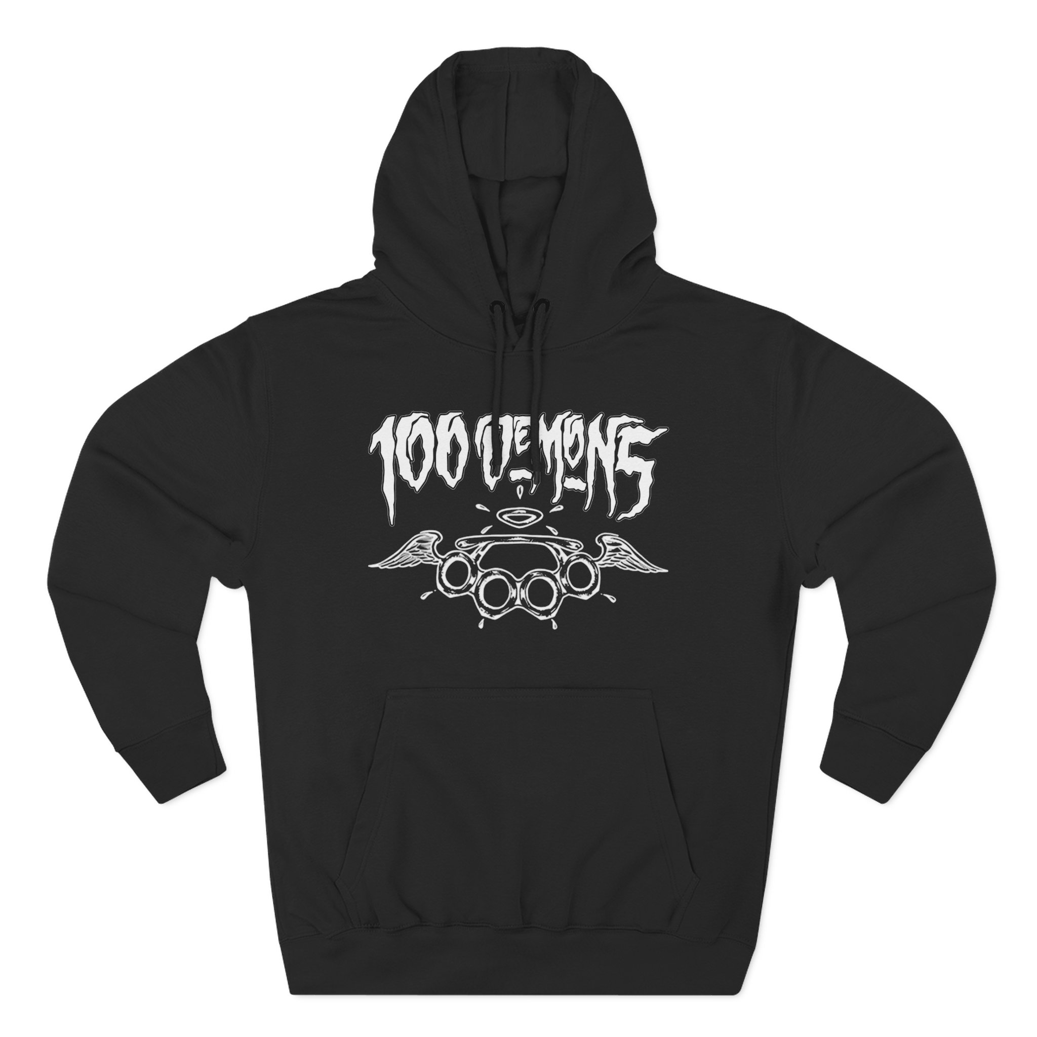 100 Demons Spade Sickle Three-Panel Fleece Hoodie