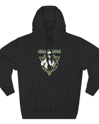 Alice Cooper Welcome to My Nightmare 50th Anniversary Top Hat Three-Panel Fleece Hoodie