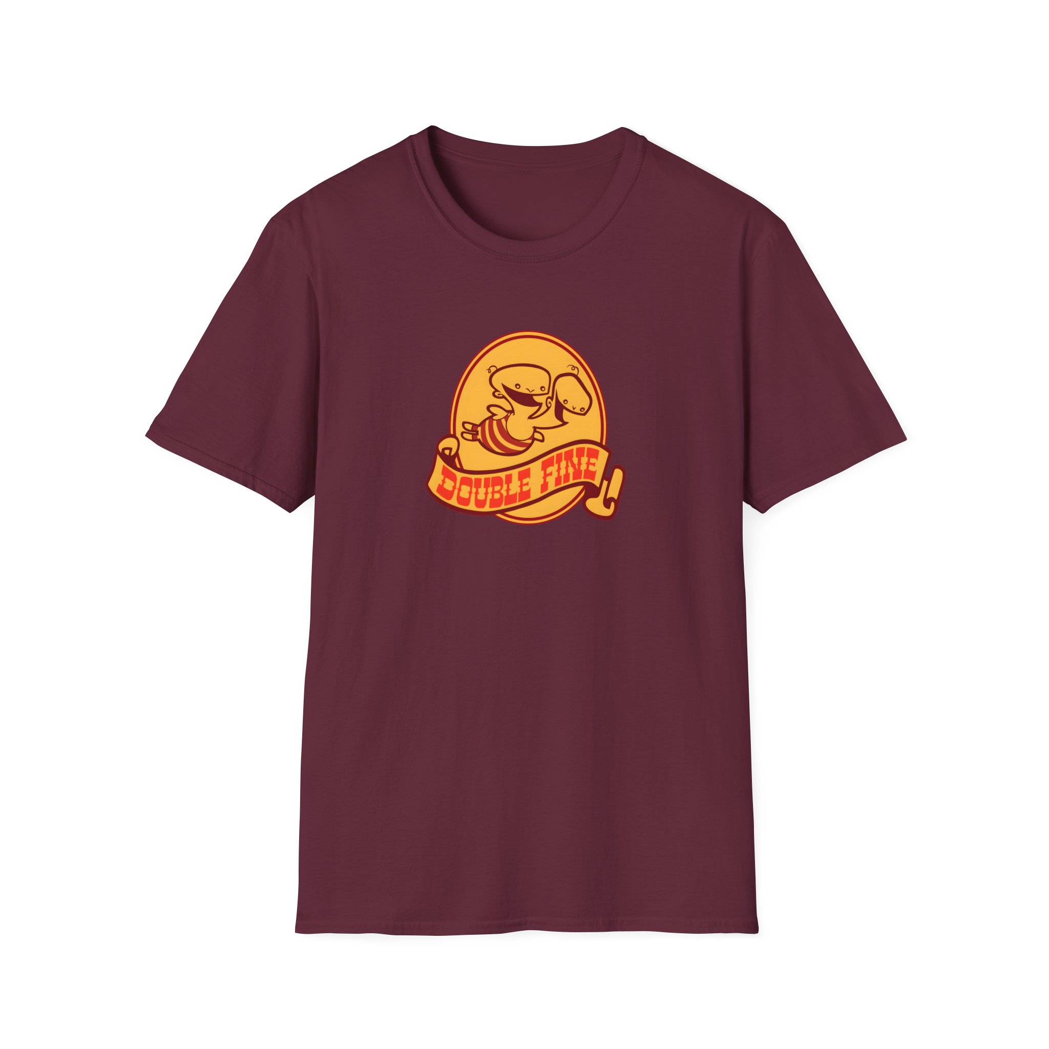 Double Fine Golden Two-headed Baby Unisex Softstyle T-Shirt