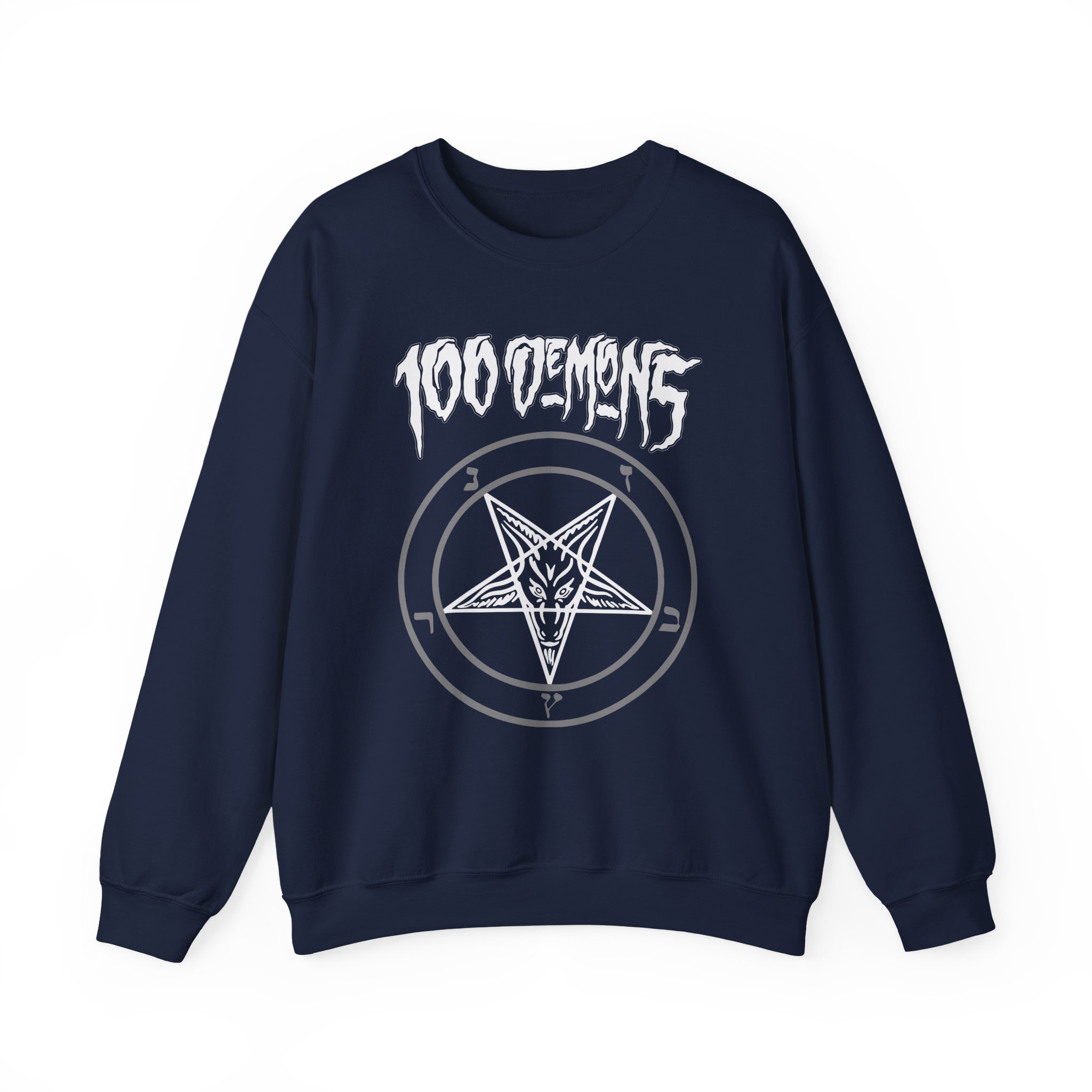 100 Demons Pentagram Unisex Heavy Blendâ„¢ Crewneck Sweatshirt