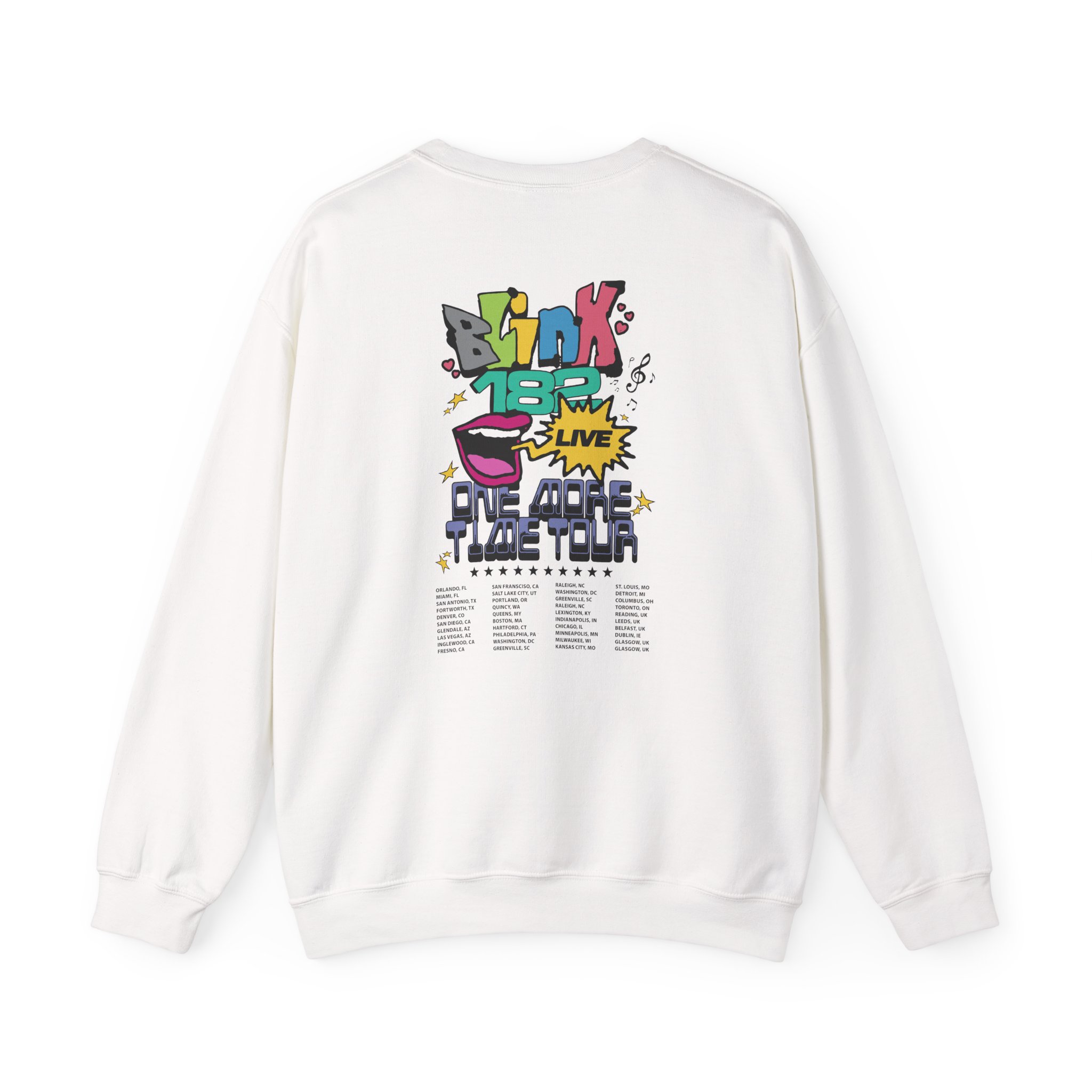 Blink 182 One More Time Tour Unisex Heavy Blendâ„¢ Crewneck Sweatshirt