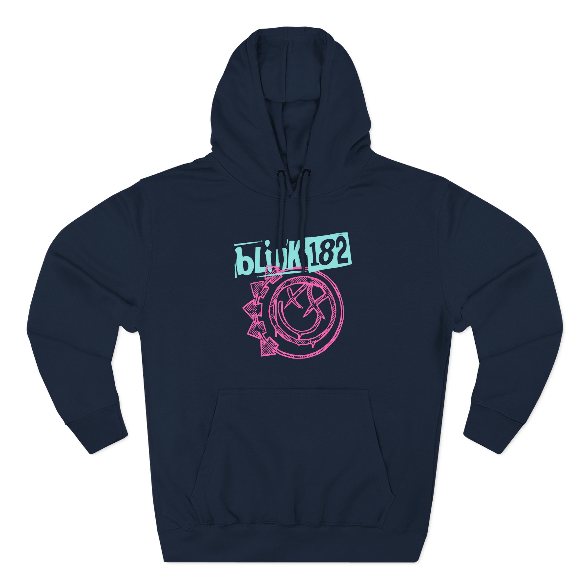 Blink 182 Smiley Crop Three-Panel Fleece Hoodie