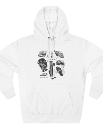 White Reaper Three-Panel Fleece Hoodie