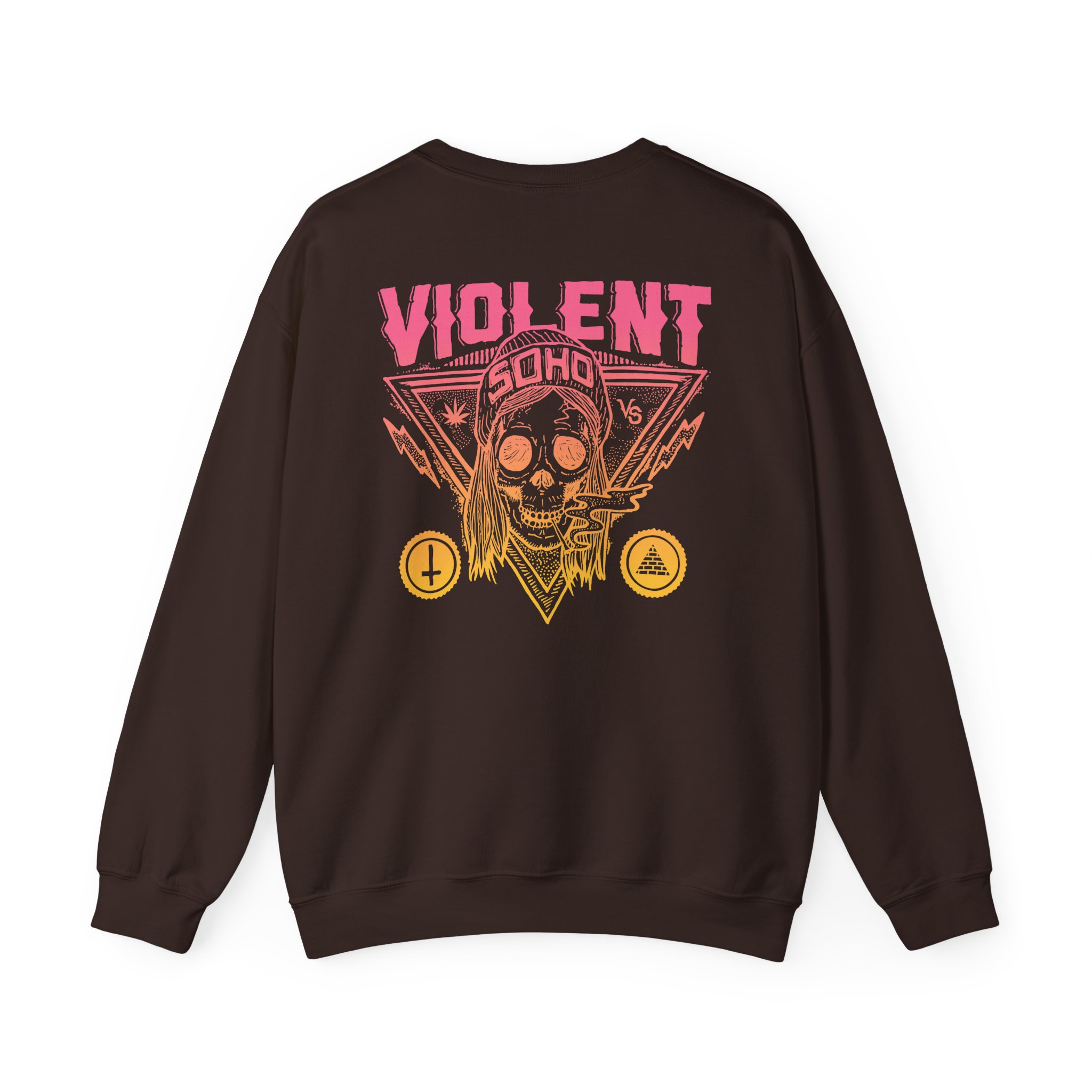 Violent Soho Blazin' Skull Gradient Unisex Heavy Blendâ„¢ Crewneck Sweatshirt