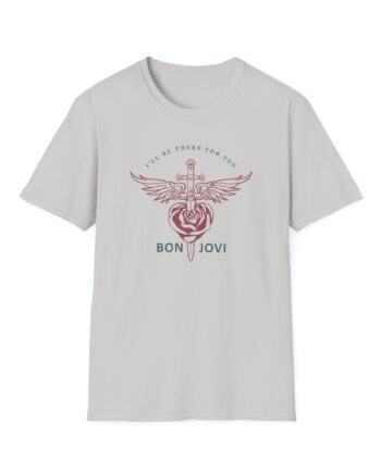 Bon Jovi Glass Heart & Dagger Unisex Softstyle T-Shirt