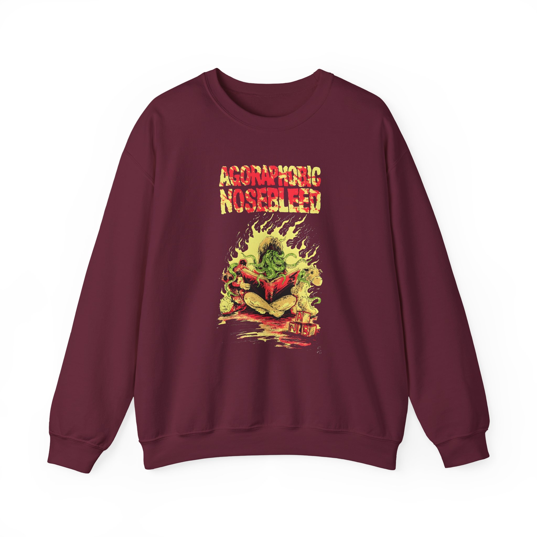 Agoraphobic Nosebleed Octo Book Unisex Heavy Blendâ„¢ Crewneck Sweatshirt
