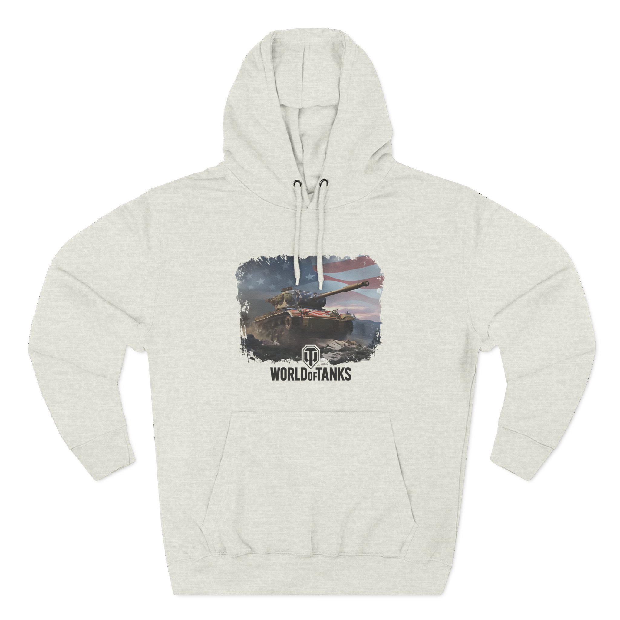 World of Tank Wot July 4th T78 Three-Panel Fleece Hoodie