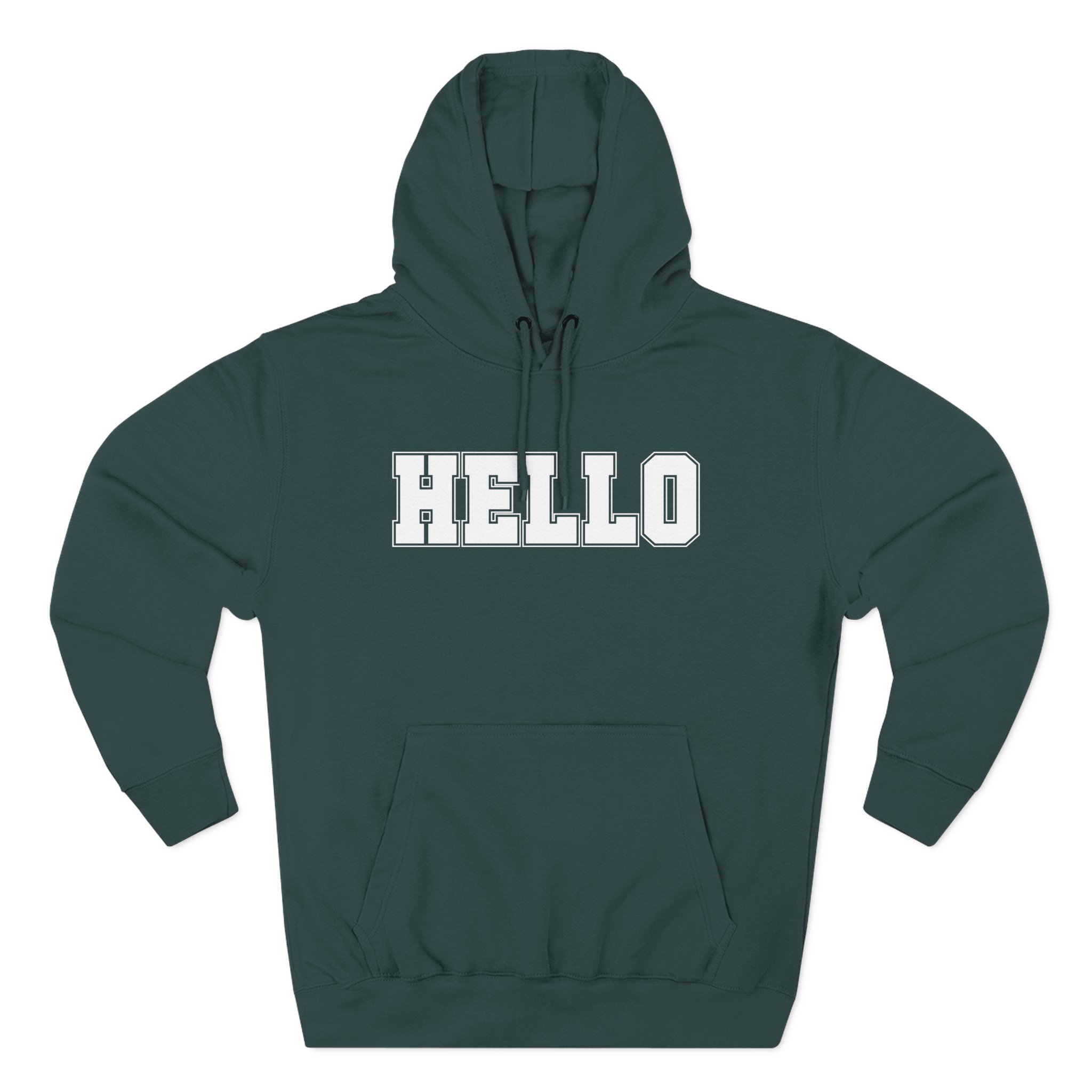 Shubble hello Three-Panel Fleece Hoodie