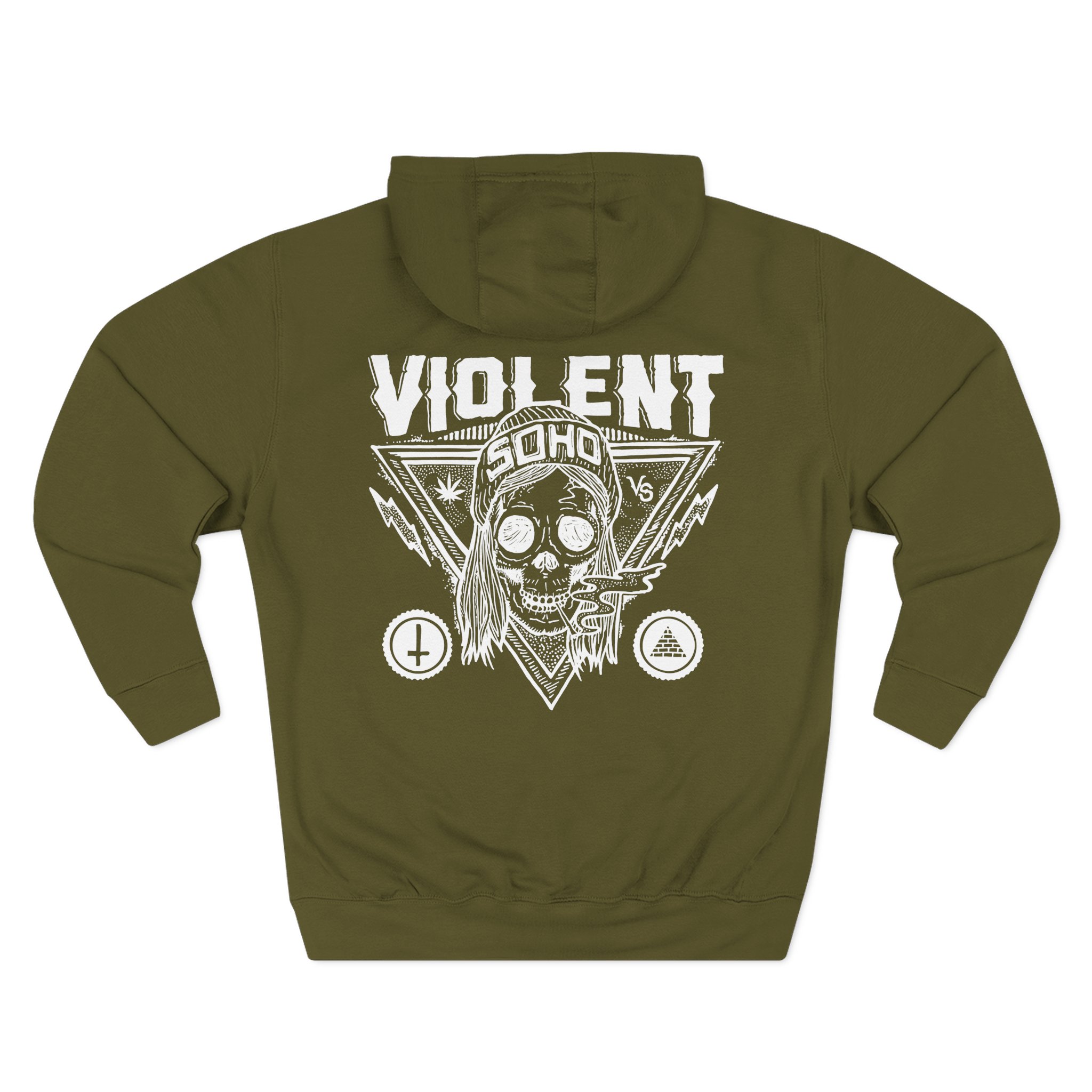 Violent Soho Blazin Skull Three-Panel Fleece Hoodie