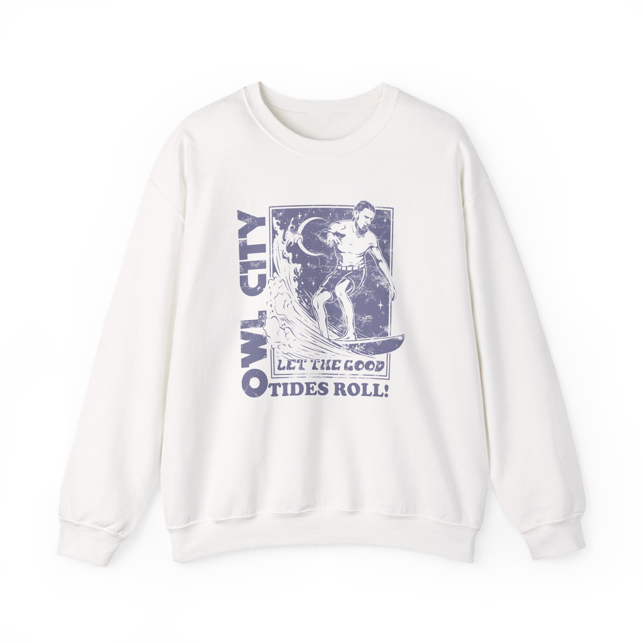 Owl City Let the Good Tides Roll Ringer Unisex Heavy Blendâ„¢ Crewneck Sweatshirt