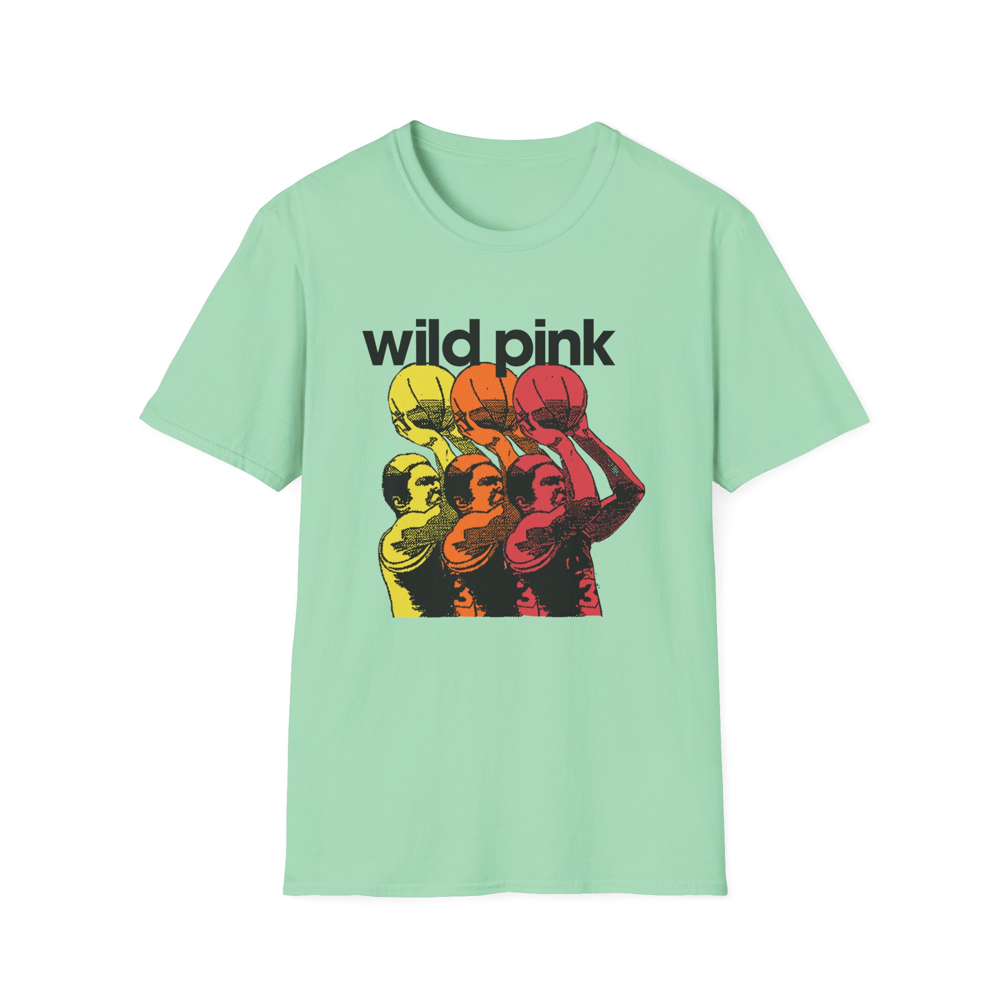 Wild Pink Basketball Unisex Softstyle T-Shirt