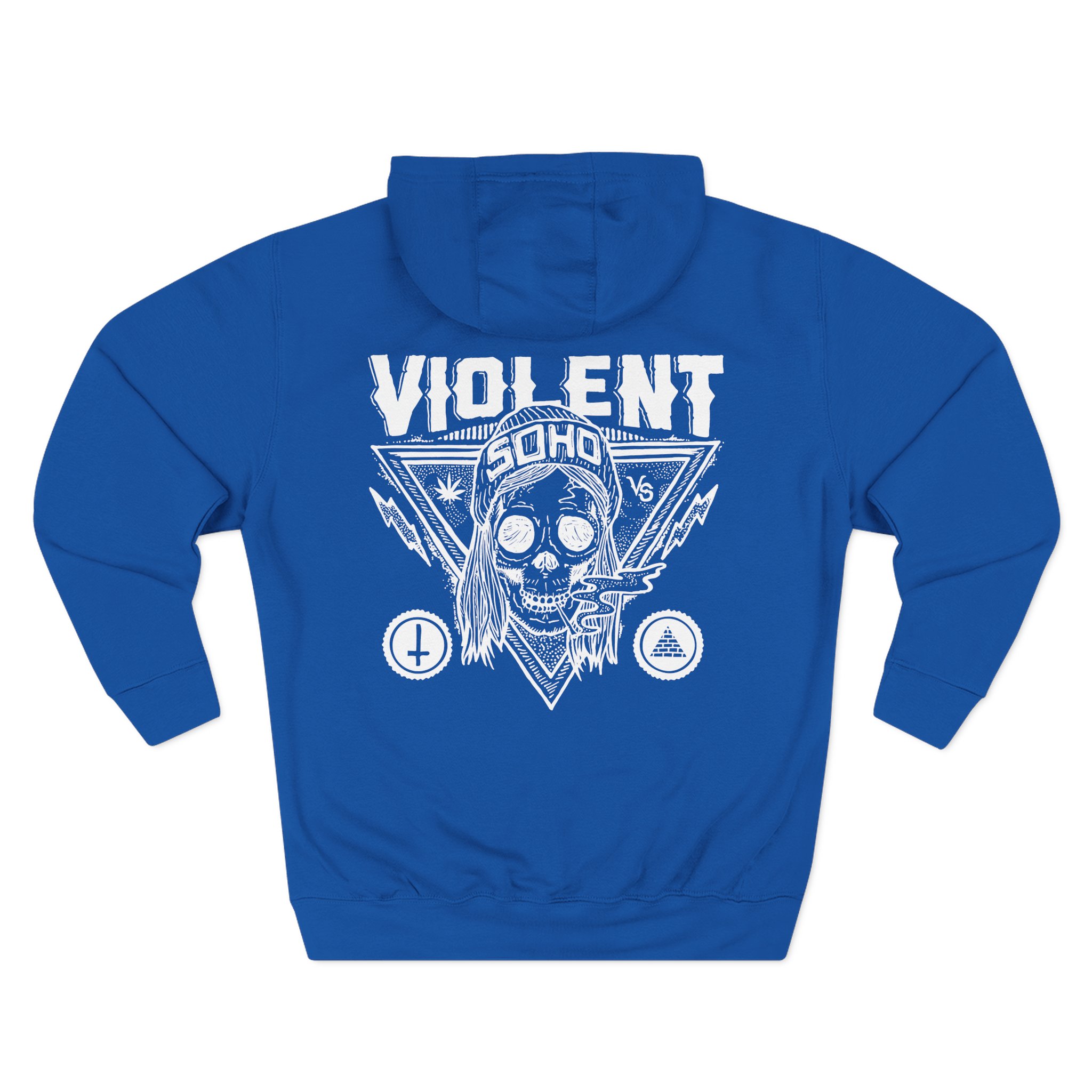 Violent Soho Blazin Skull Three-Panel Fleece Hoodie