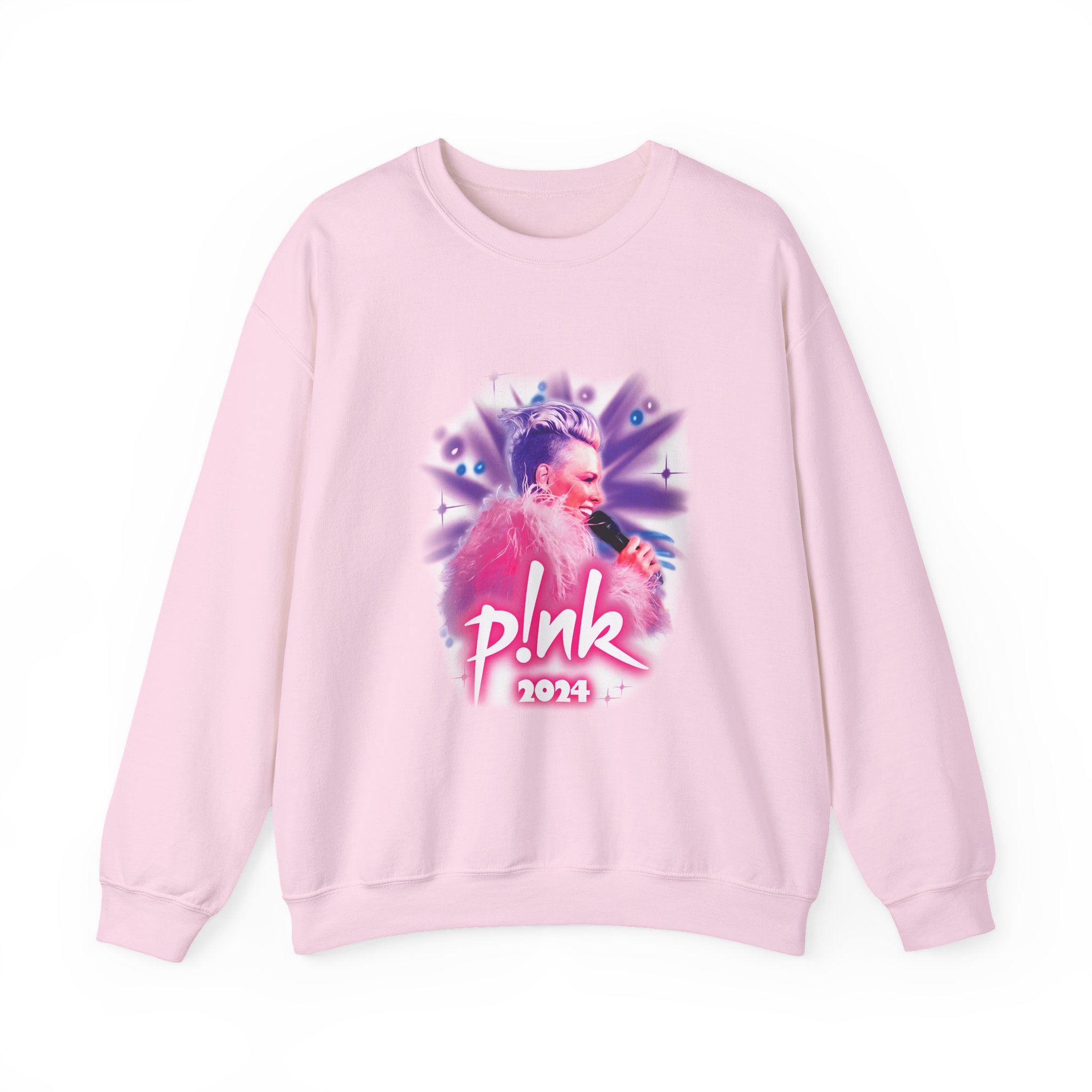 Pink Airbrushed 2024 Unisex Heavy Blendâ„¢ Crewneck Sweatshirt
