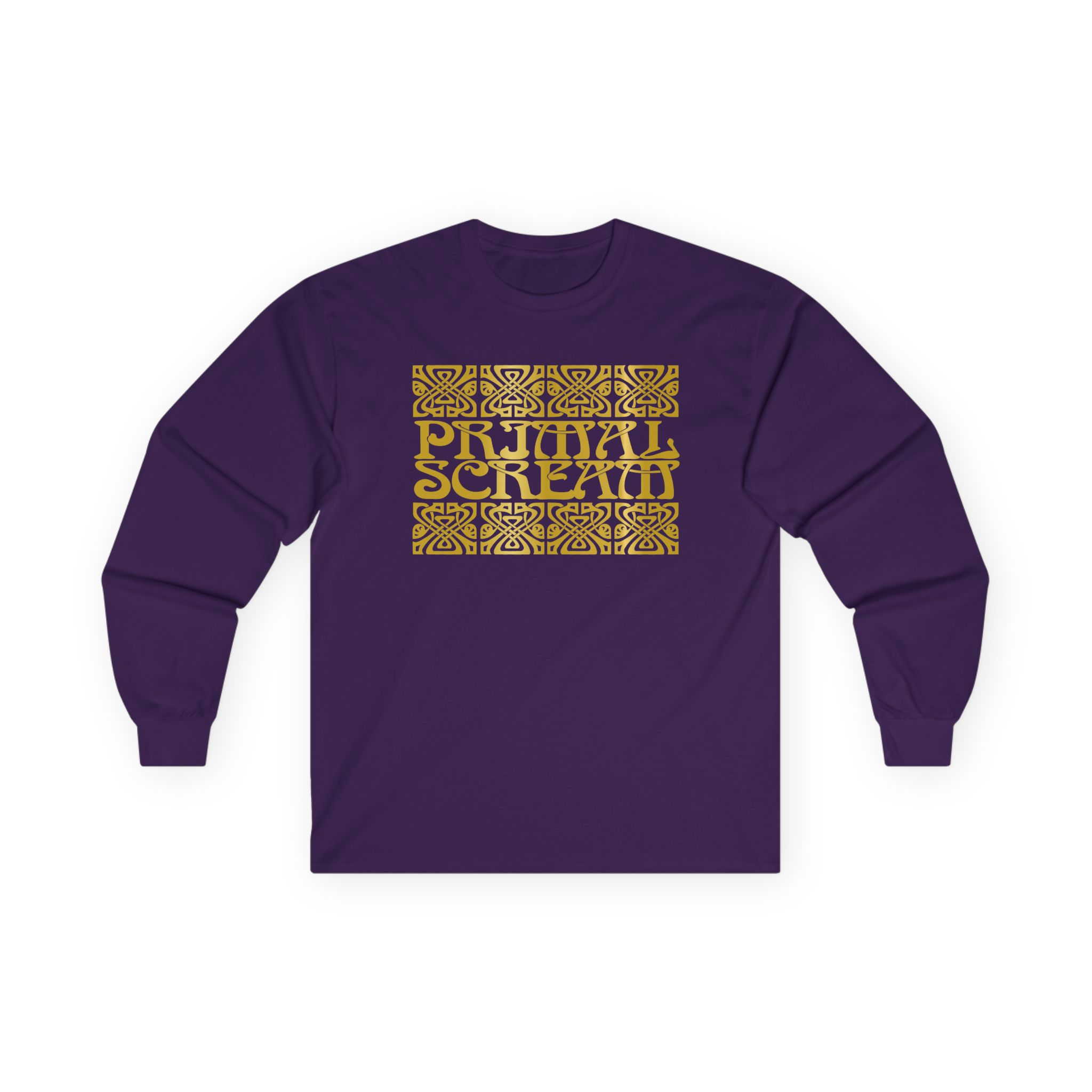 Primal Scream Black & Gold Deco Unisex Ultra Cotton Long Sleeve Tee