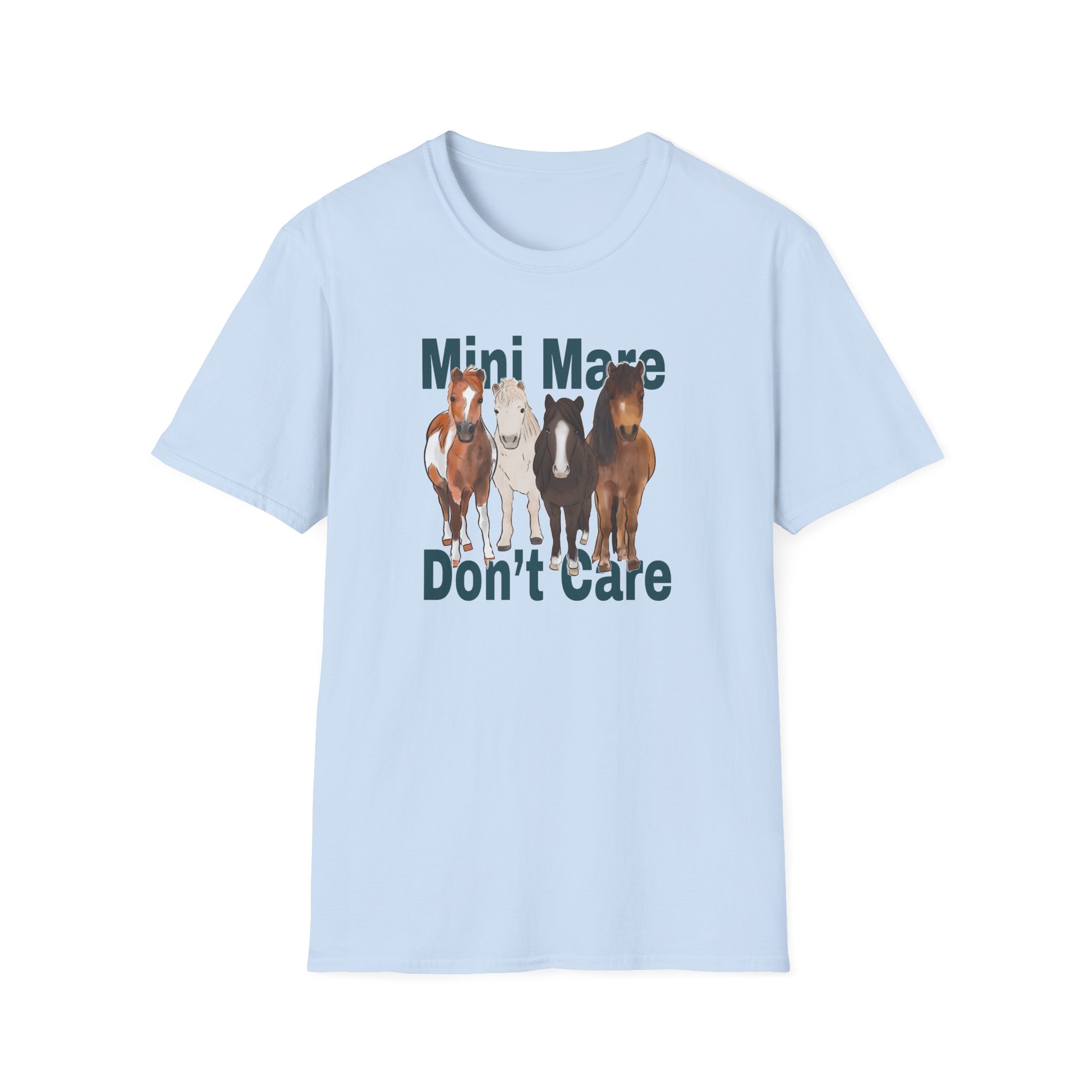 Katie Van Slyke Mini Mare Don't Care Unisex Softstyle T-Shirt