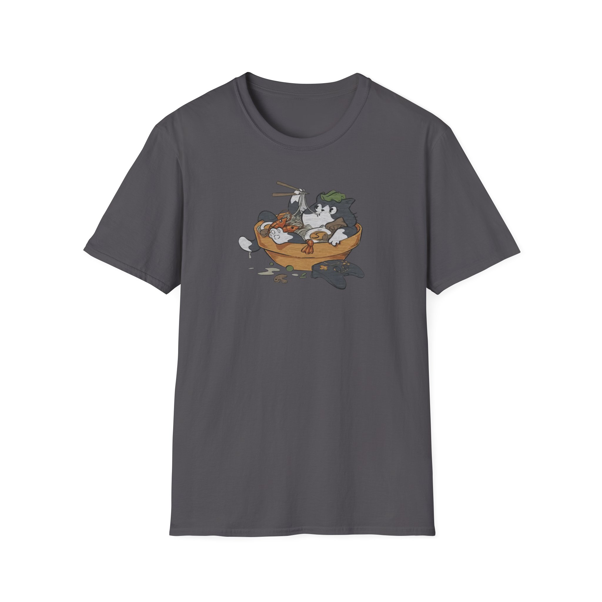 Lirik Ramen Cat Unisex Softstyle T-Shirt