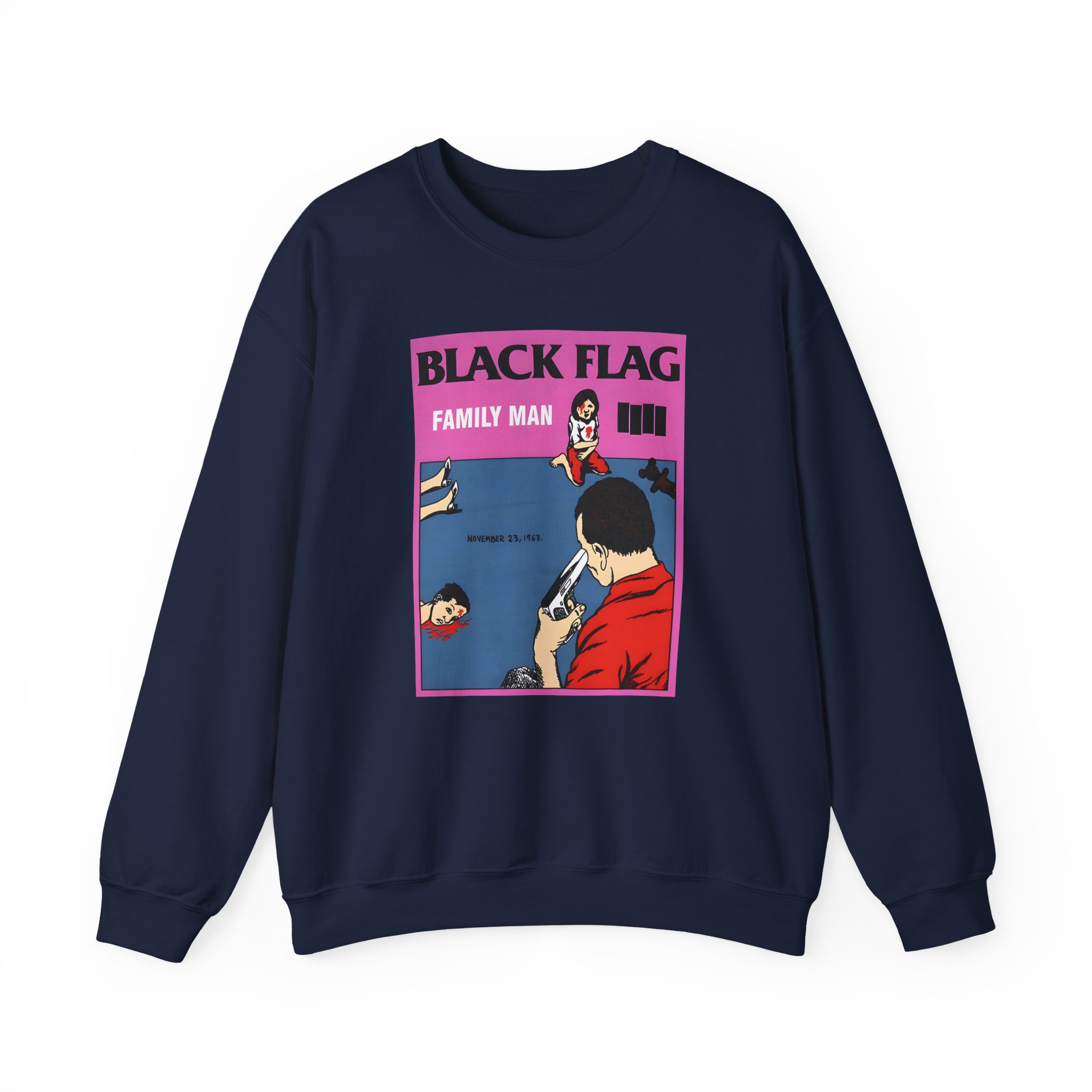 Black Flag Family Man Unisex Heavy Blendâ„¢ Crewneck Sweatshirt