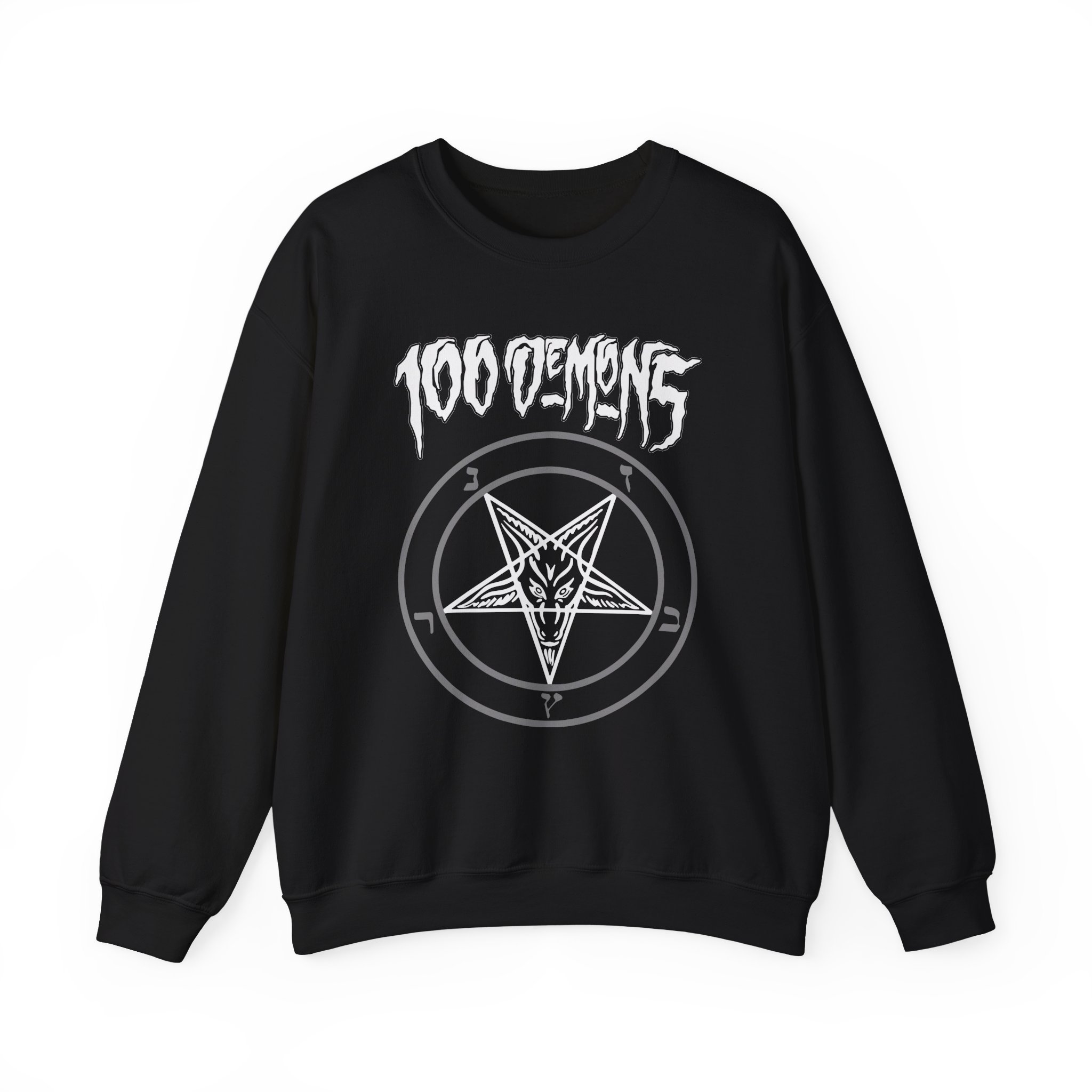 100 Demons Pentagram Unisex Heavy Blendâ„¢ Crewneck Sweatshirt